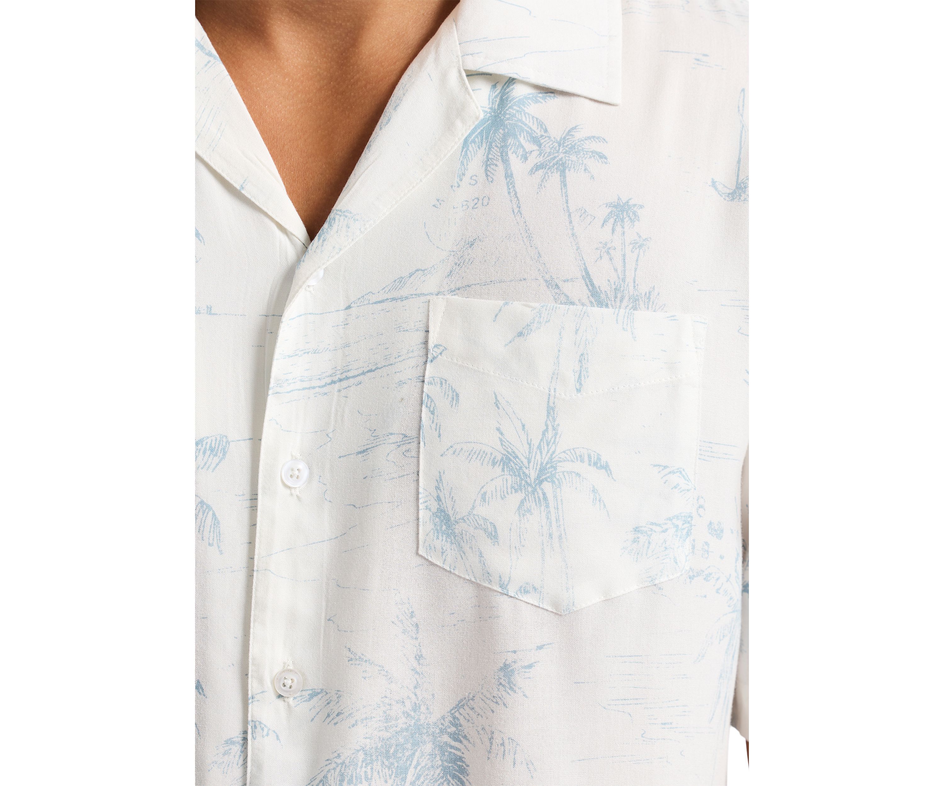 Mens Sandro Short-Sleeve Button Up