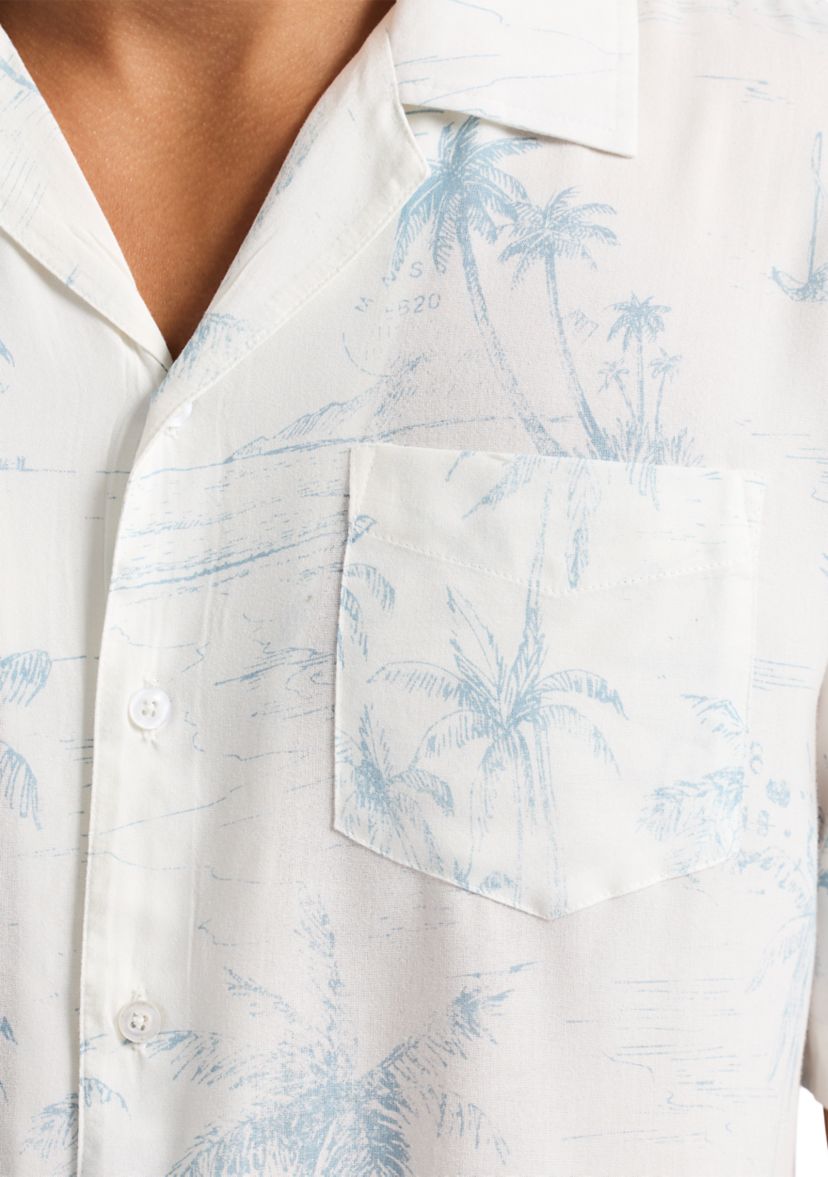 Mens Sandro Short-Sleeve Button Up