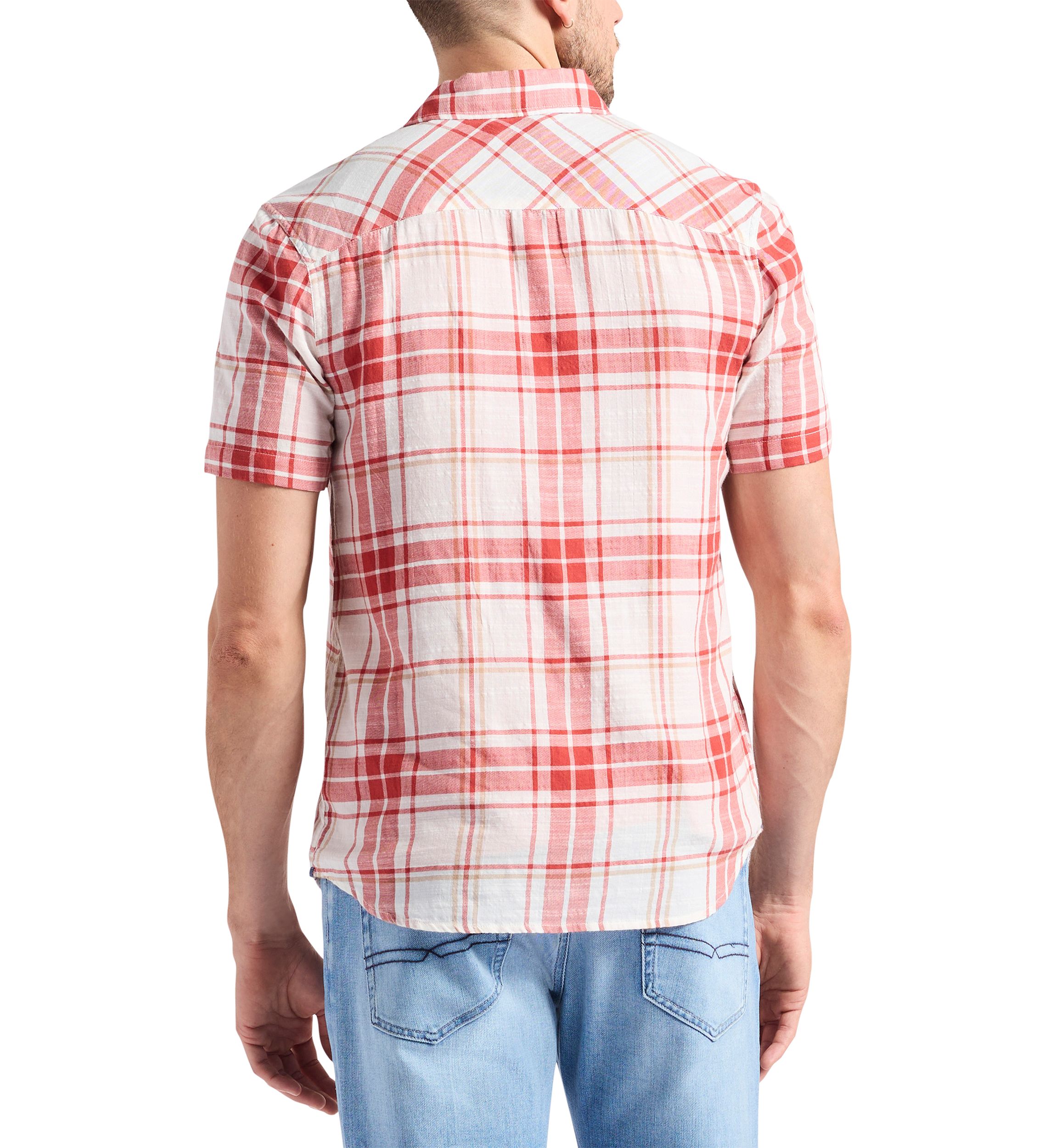 Mens Sagrino Fitted Plaid Button-Up Shirt