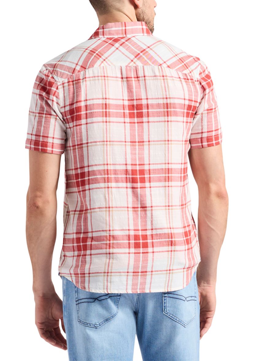 Mens Sagrino Fitted Plaid Button-Up Shirt