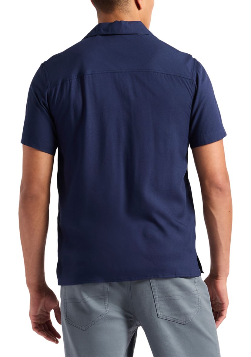 Mens Sirilo Fitted Short Sleeve Button-Up Shirt