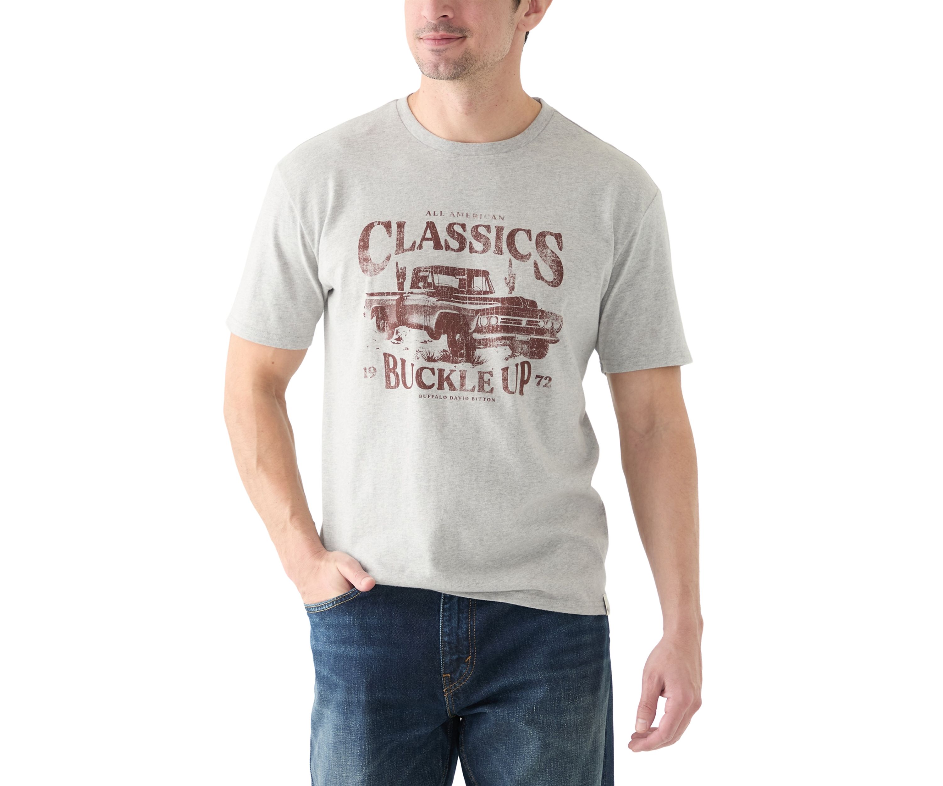Mens Short Sleeve Cotton Classics Graphic T-Shirt 
