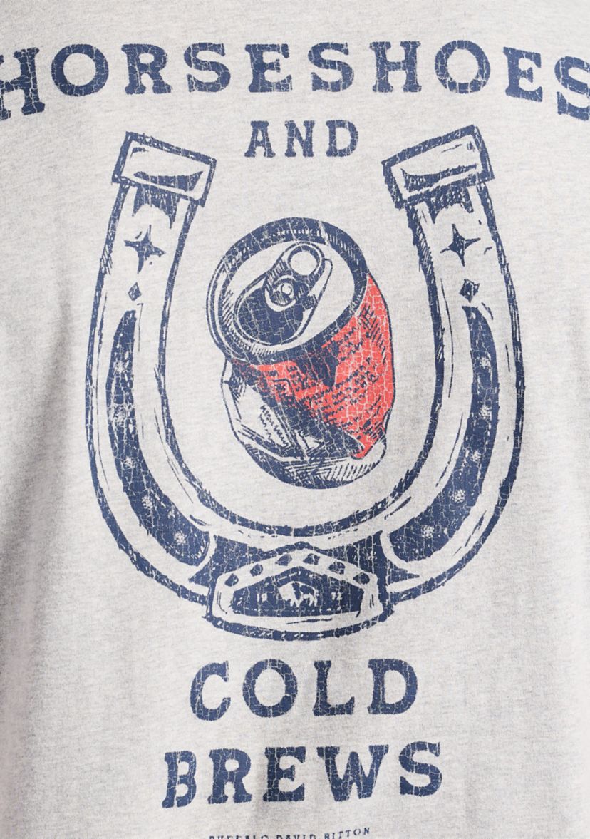 Mens Tastrup Graphic T-Shirt with Horseshoes Print