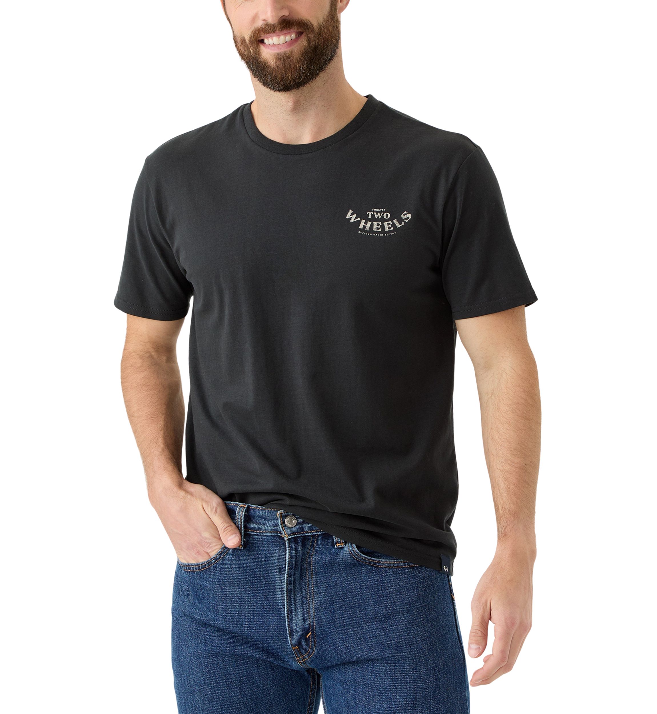 Mens Short Sleeve Two Wheels Graphic T-Shirt 
