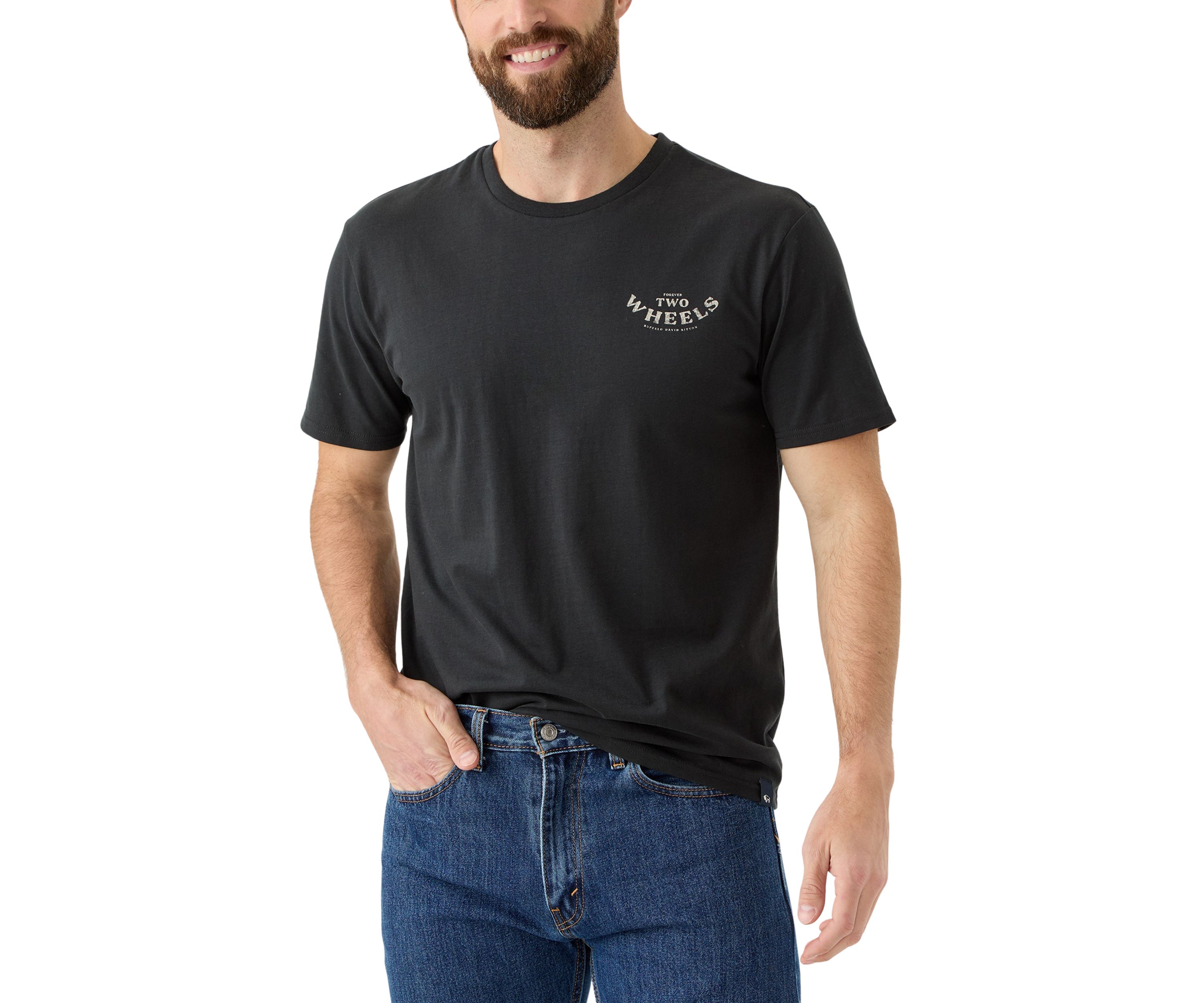 Mens Short Sleeve Two Wheels Graphic T-Shirt 