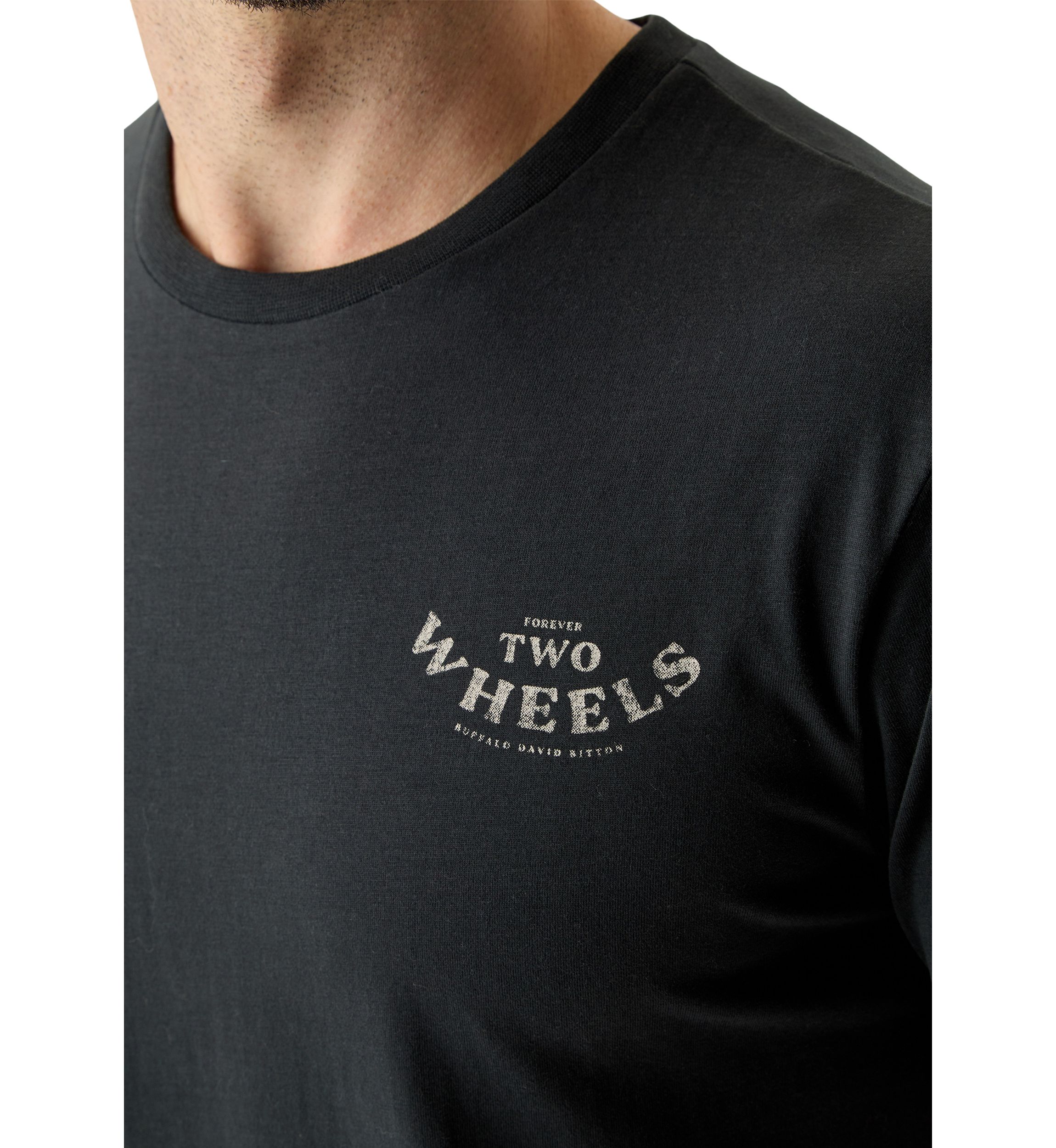 Mens Short Sleeve Two Wheels Graphic T-Shirt 