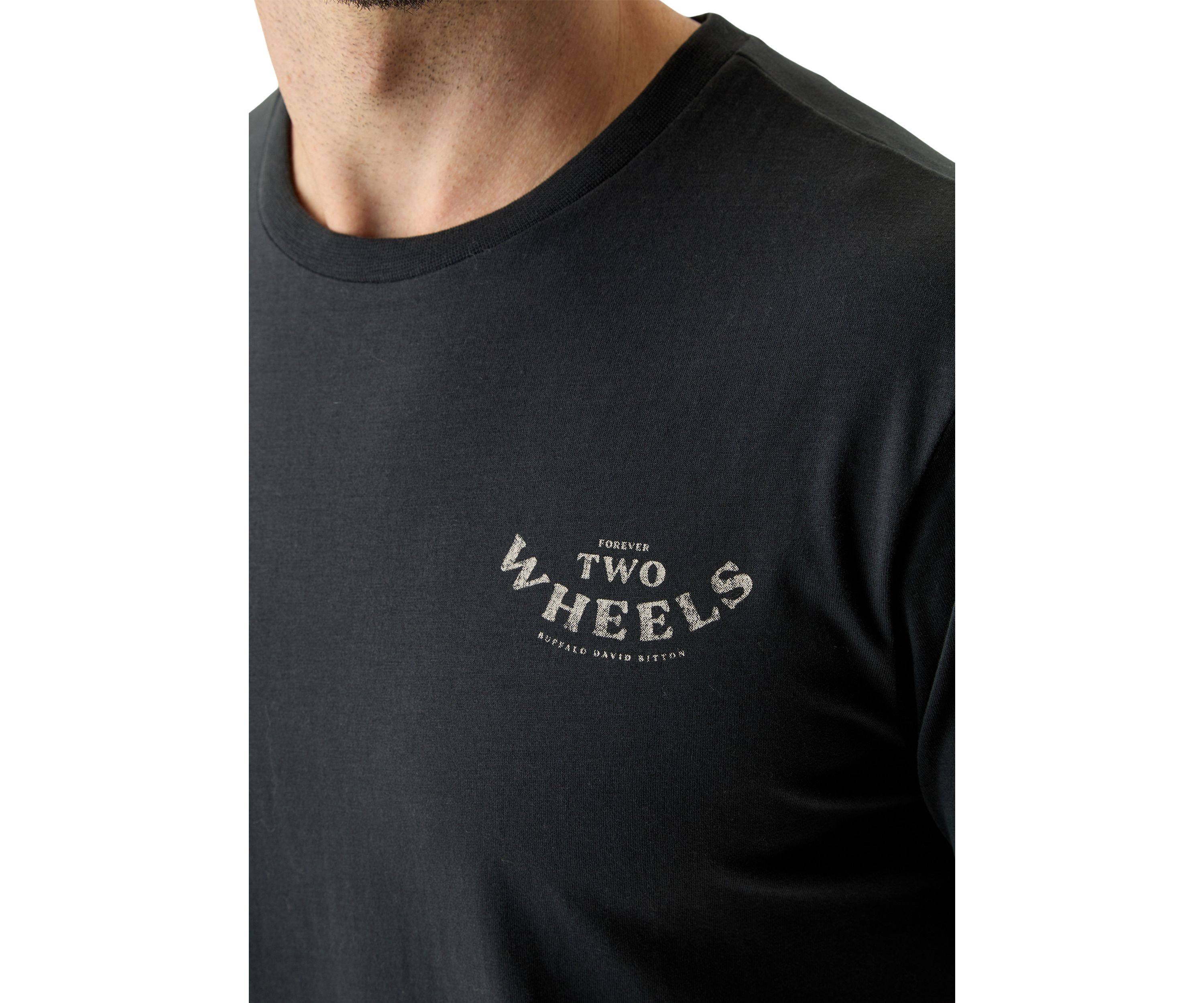 Mens Short Sleeve Two Wheels Graphic T-Shirt 