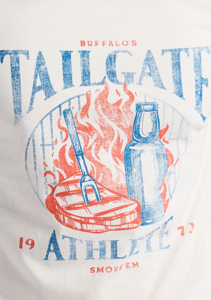 Mens Tailgate Graphic T-Shirt with BBQ on Front 
