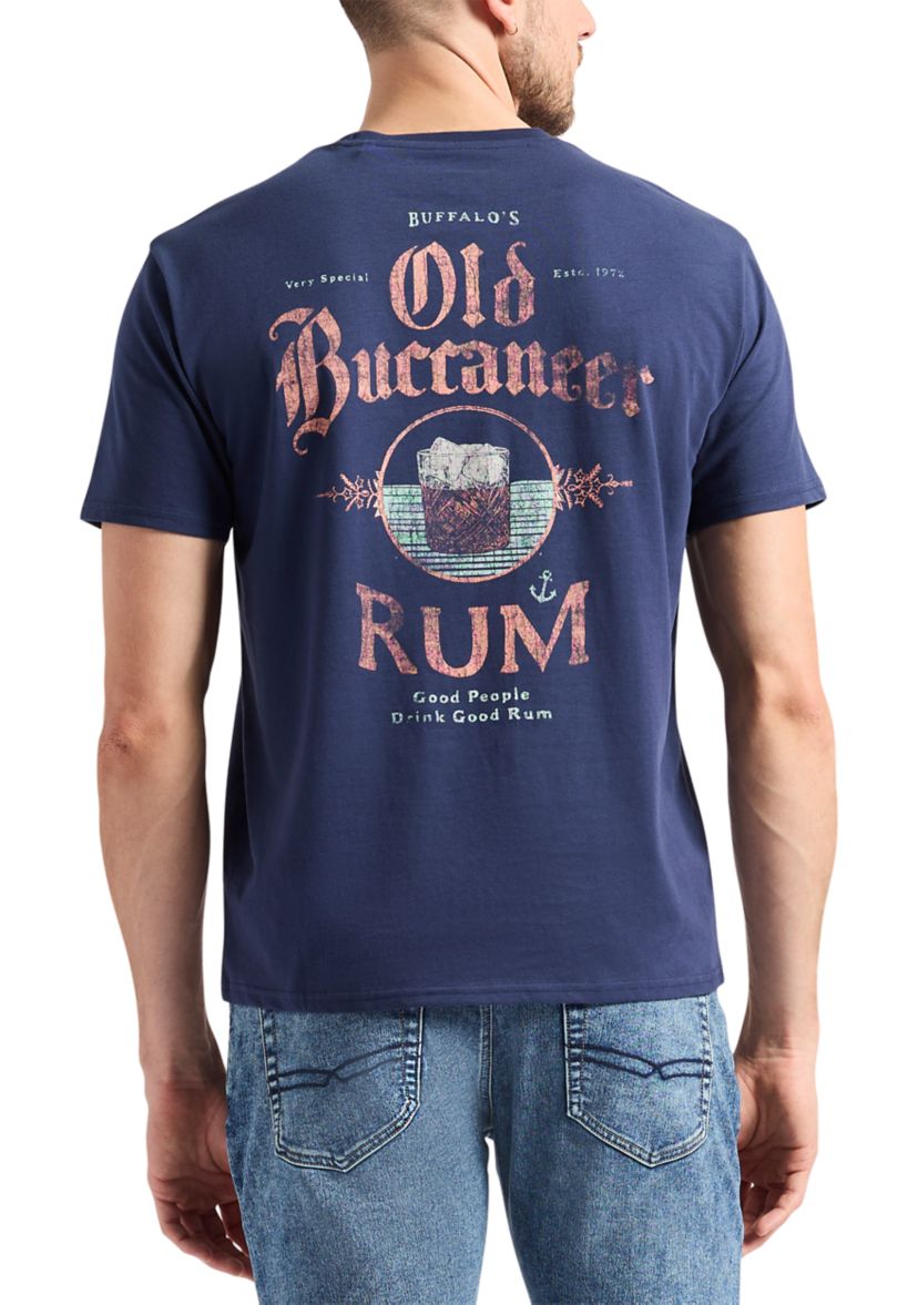 Mens Taneer Graphic T-Shirt with Rum Print