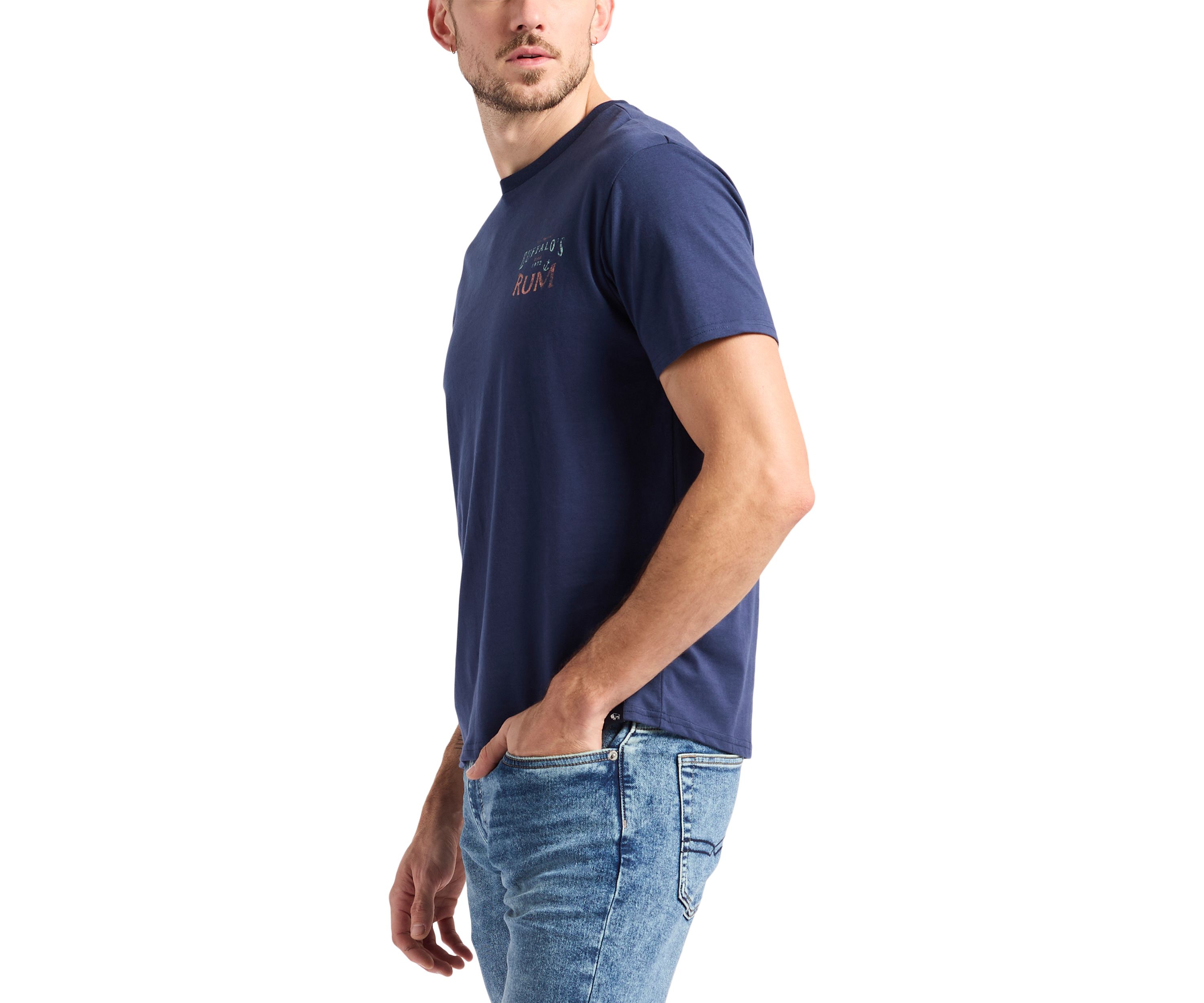 Mens Taneer Graphic T-Shirt with Rum Print