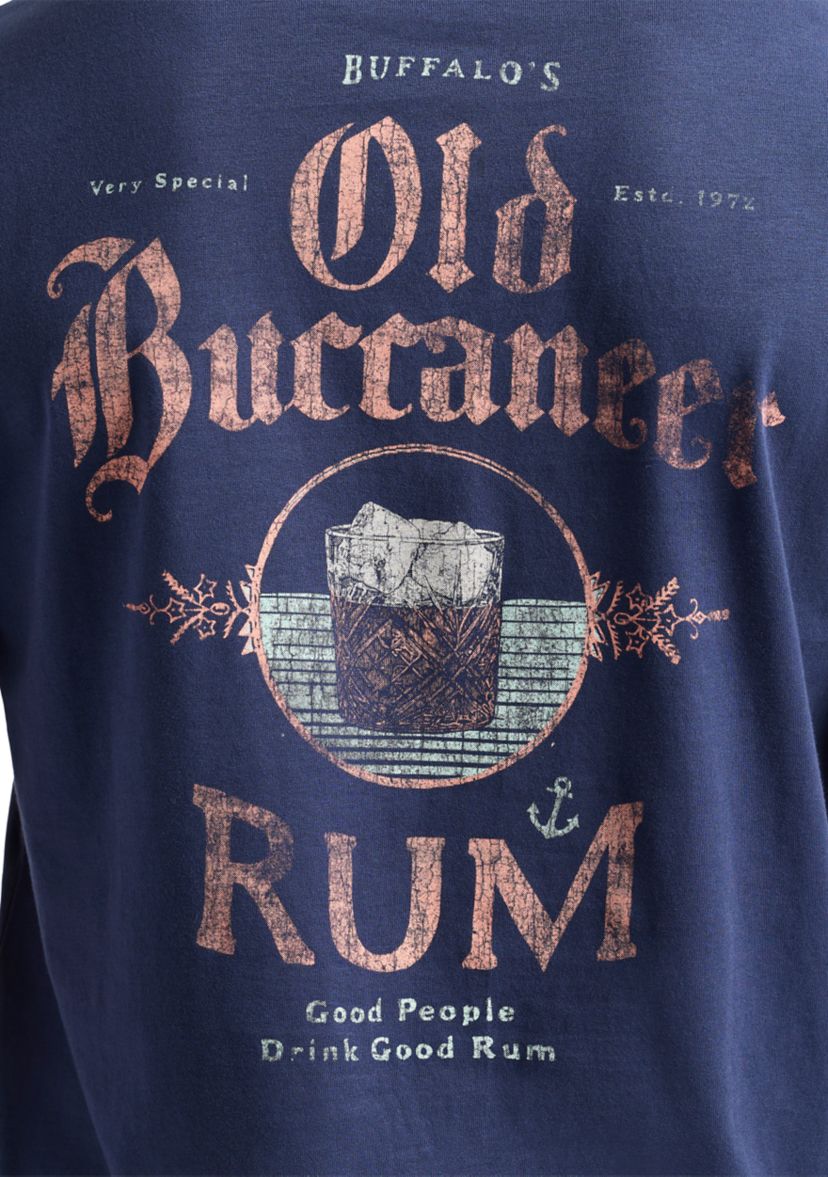Mens Taneer Graphic T-Shirt with Rum Print