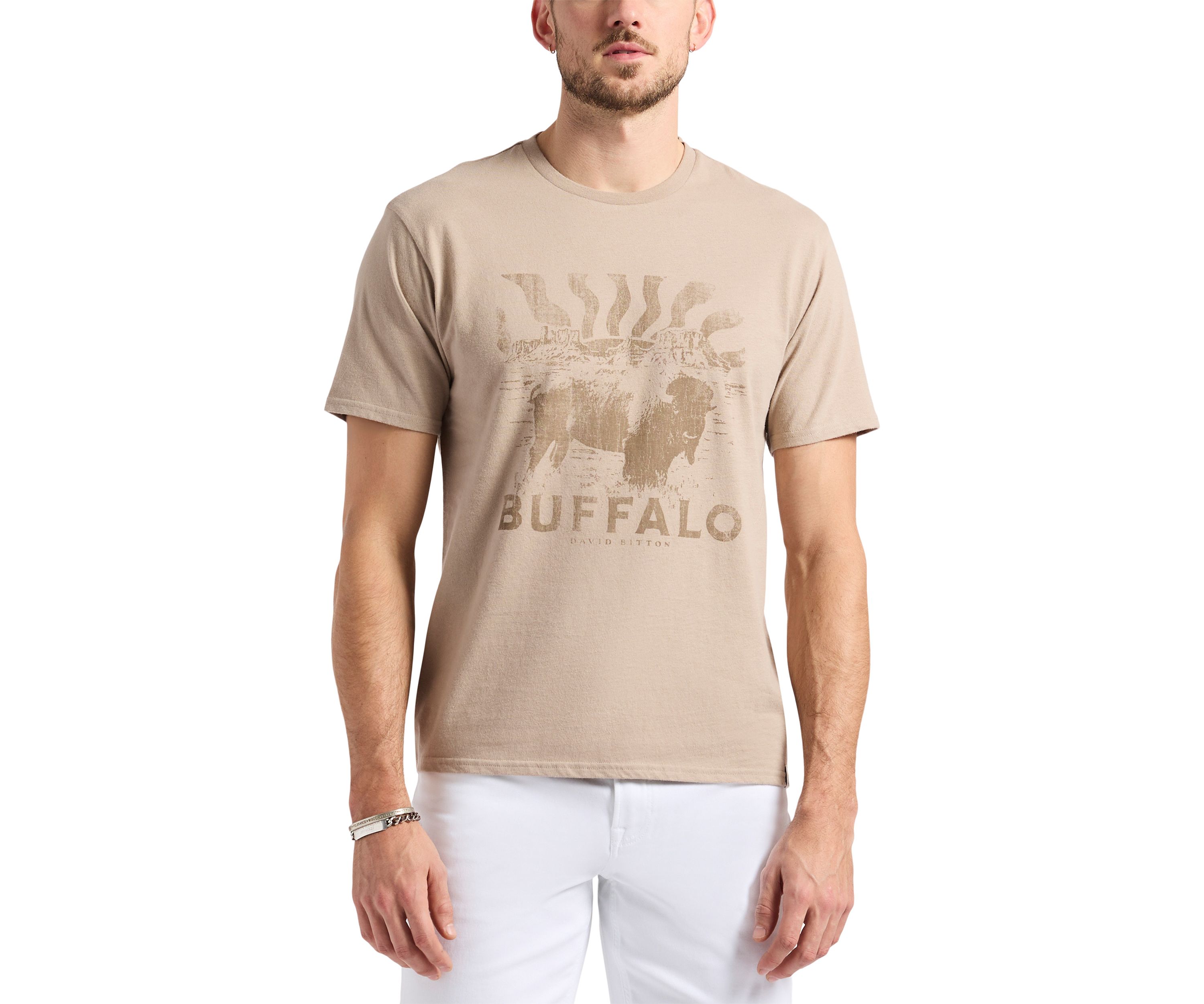 Mens Tison Graphic T-Shirt with Buffalo Print