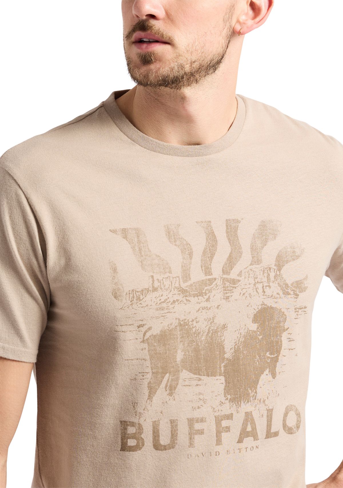 Mens Tison Graphic T-Shirt with Buffalo Print