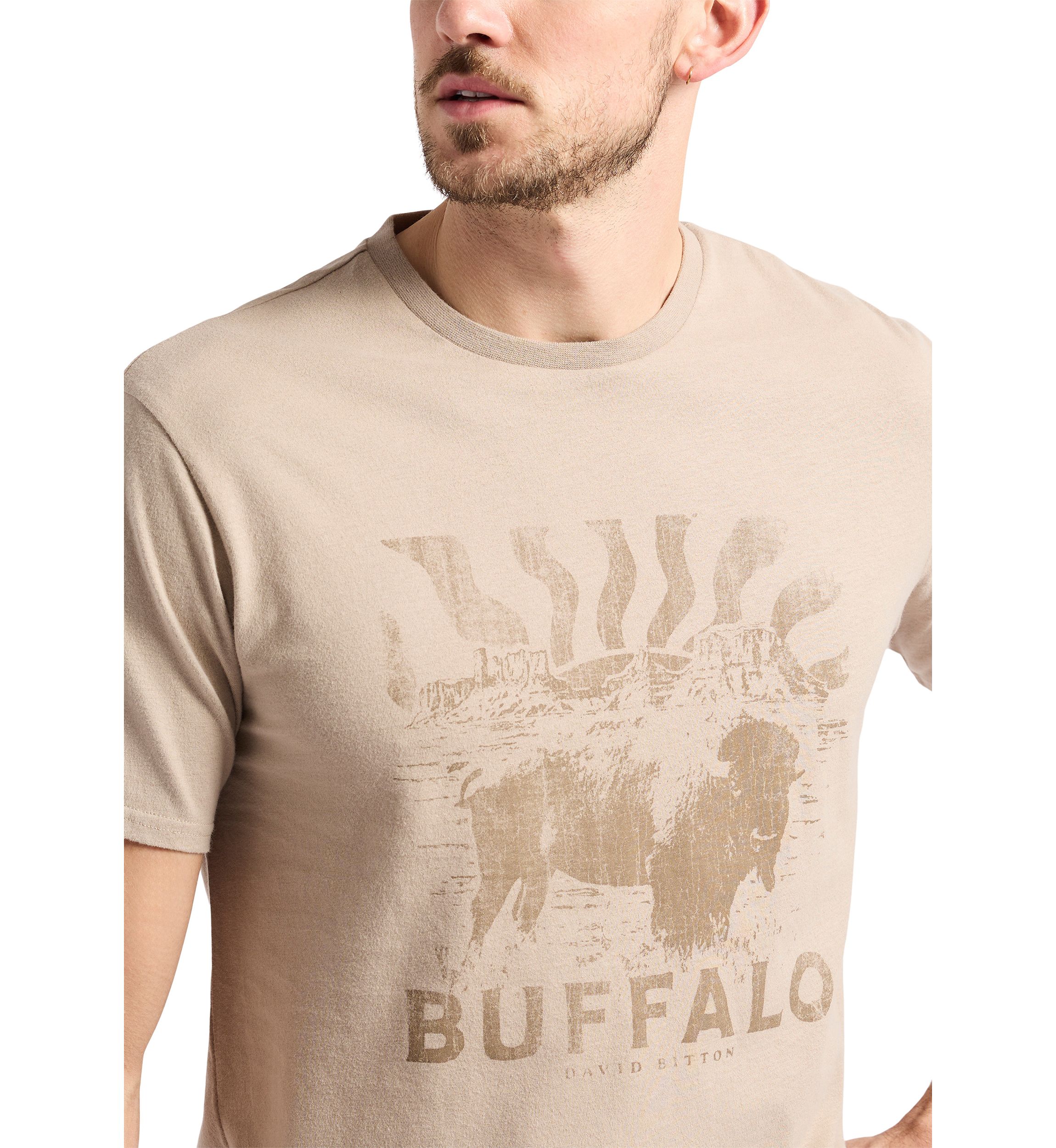 Mens Tison Graphic T-Shirt with Buffalo Print