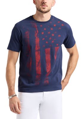 BUFFALO DAVID BITTON Men's Talla Graphic T-Shirt with American Flag Print, 2XL