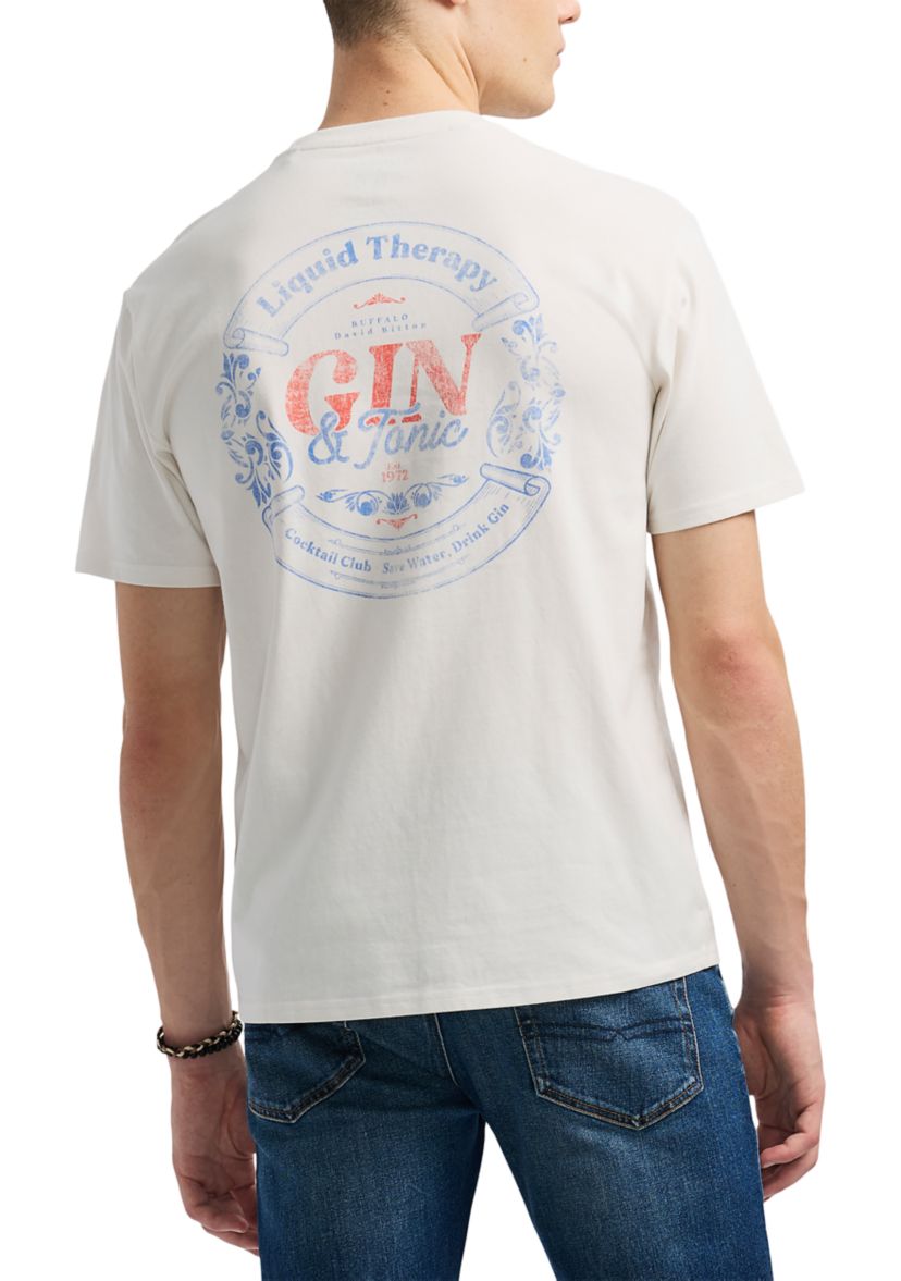 Mens Torpoint Graphic T-Shirt with Gin & Tonic Print
