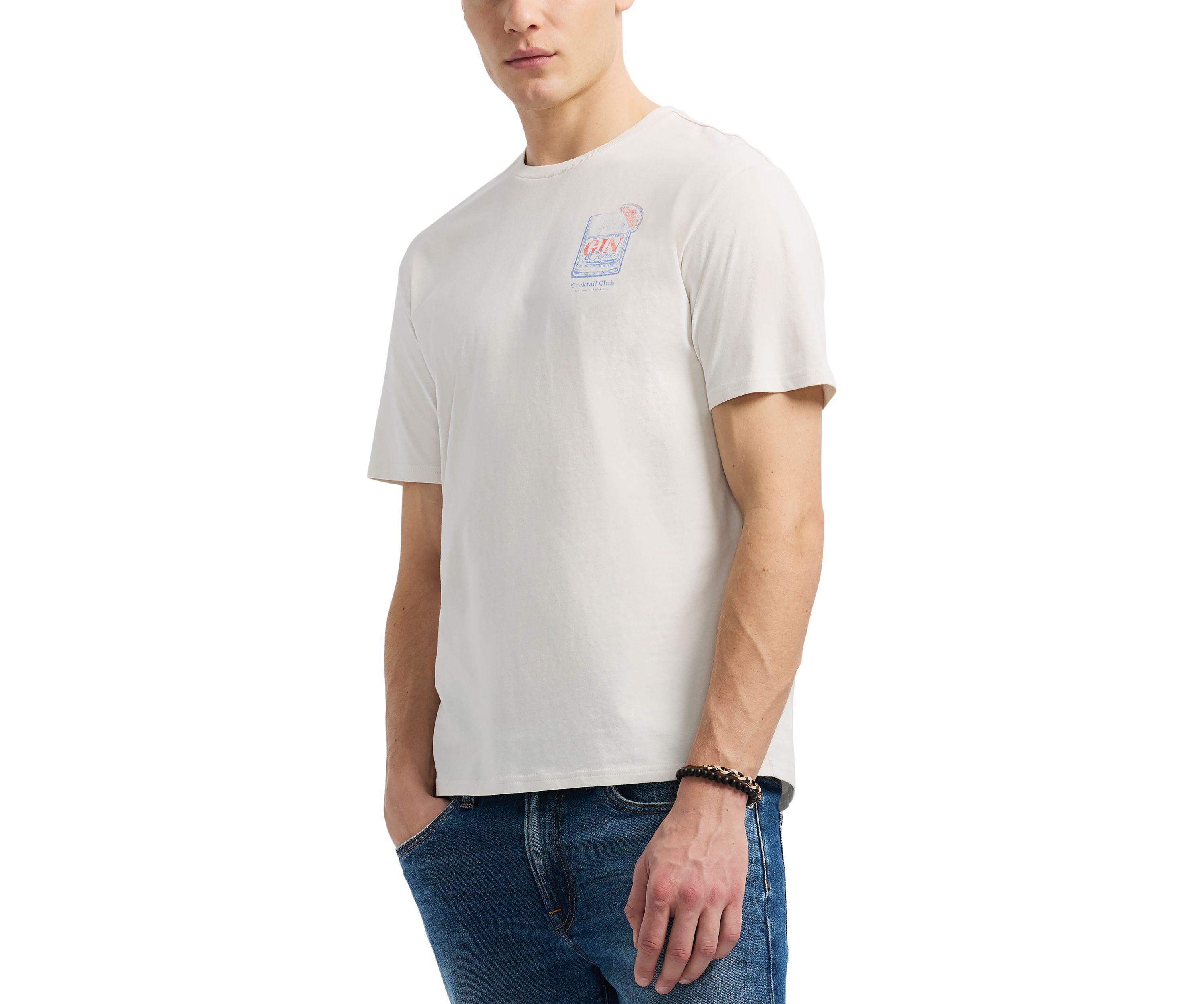Mens Torpoint Graphic T-Shirt with Gin & Tonic Print