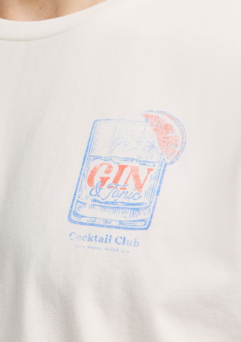 Mens Torpoint Graphic T-Shirt with Gin & Tonic Print