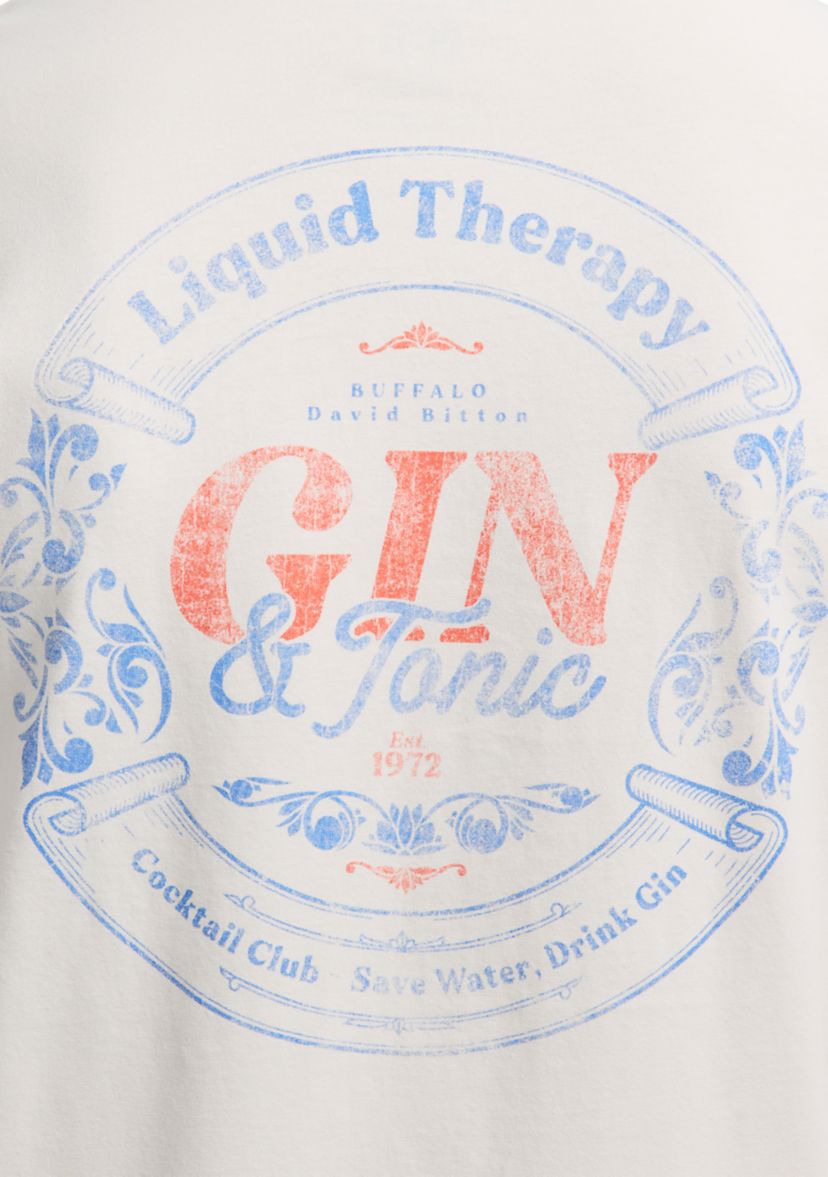 Mens Torpoint Graphic T-Shirt with Gin & Tonic Print