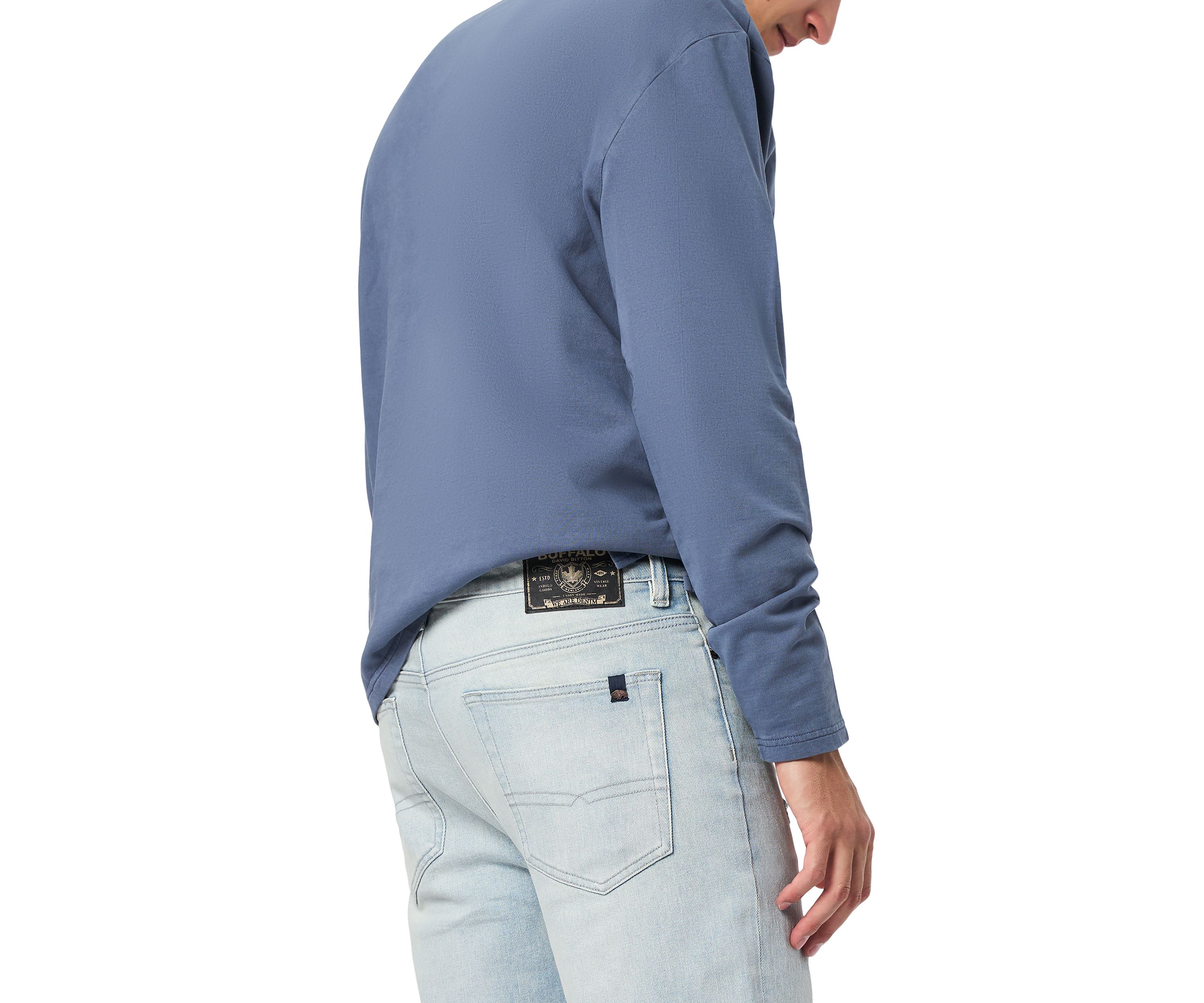 Mens Kade Long Sleeve Relaxed Pocket Top, Black