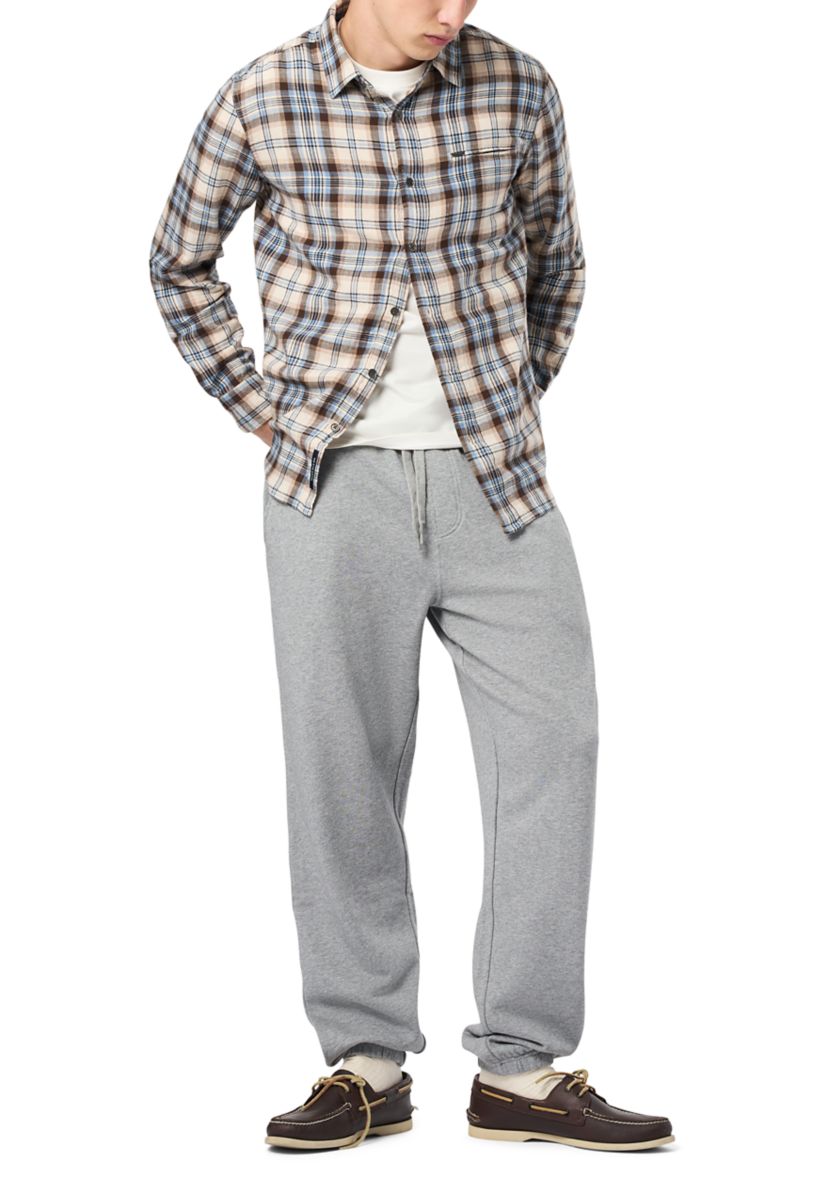 Mens Simbio Long-Sleeve Plaid Shirt, Woodsmoke