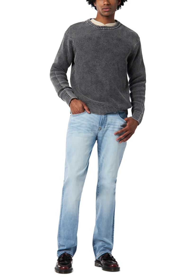 Mens Washy Textured Solid Sweater 