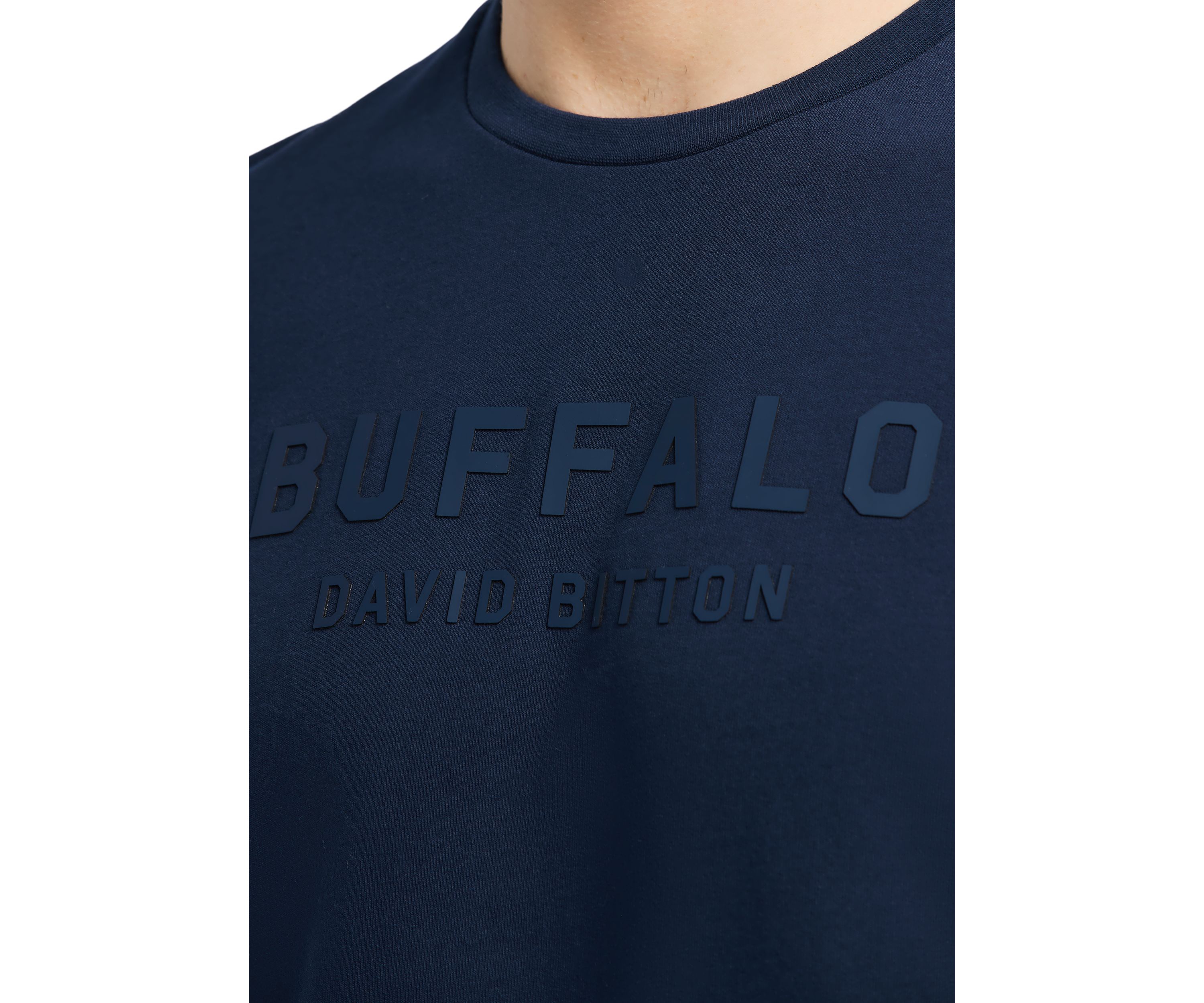 Mens Tomba Graphic T-Shirt with Raised Logo Print, Whale