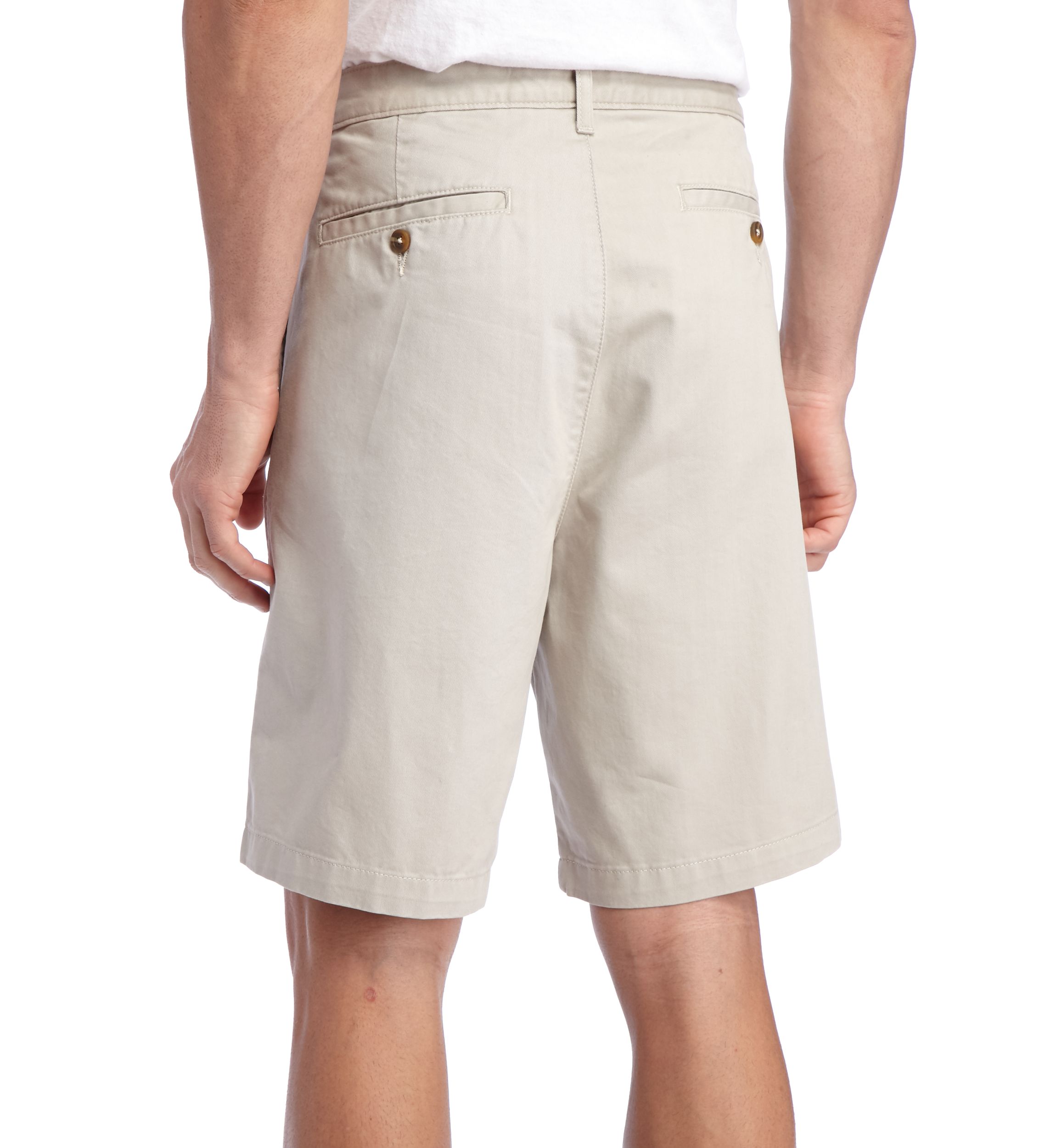 9-in Flat Front Twill Shorts