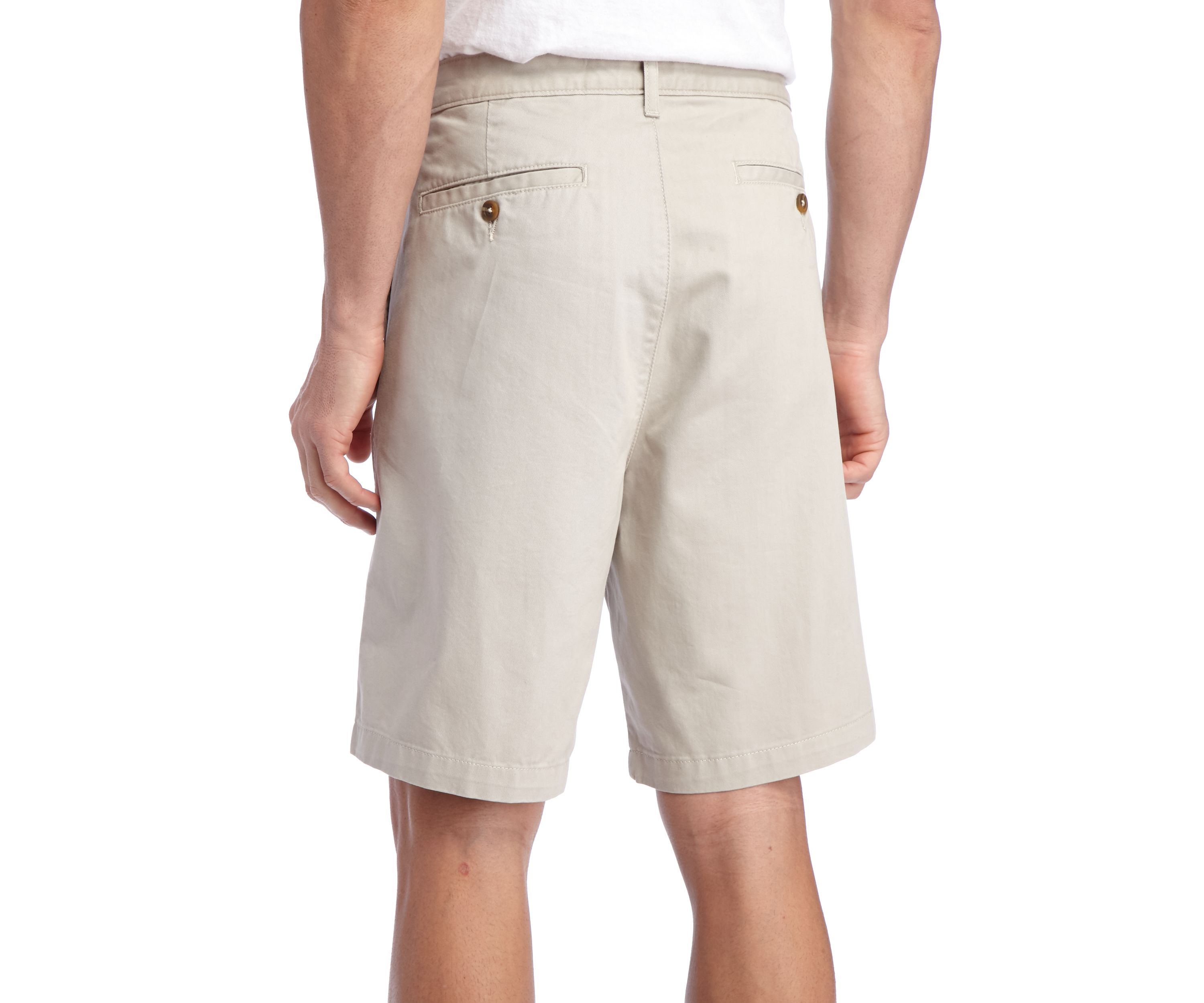 9-in Flat Front Twill Shorts