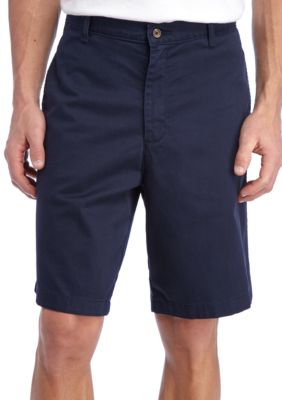 Saddlebred Men's 9-in Flat Front Twill Shorts, Navy Blue, 32