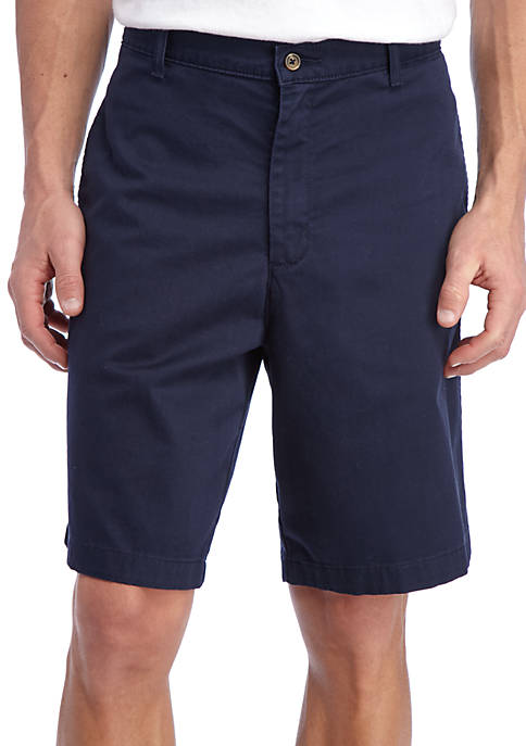 Saddlebred® 9-in Flat Front Twill Shorts