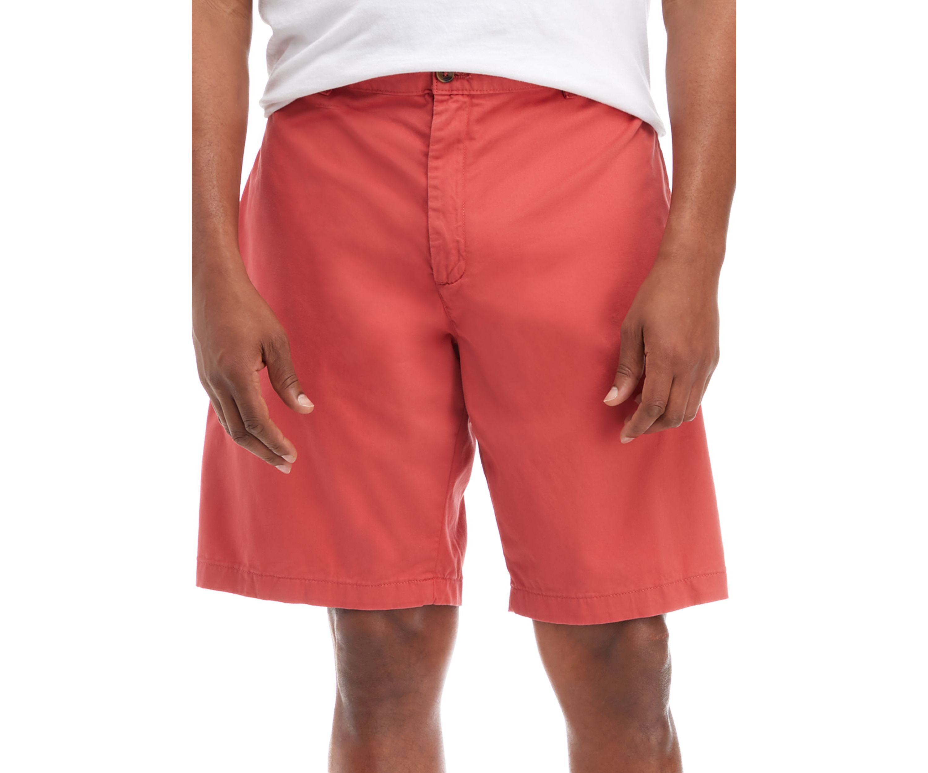 Big & Tall 10" Flat Front Khalo Coral Shorts