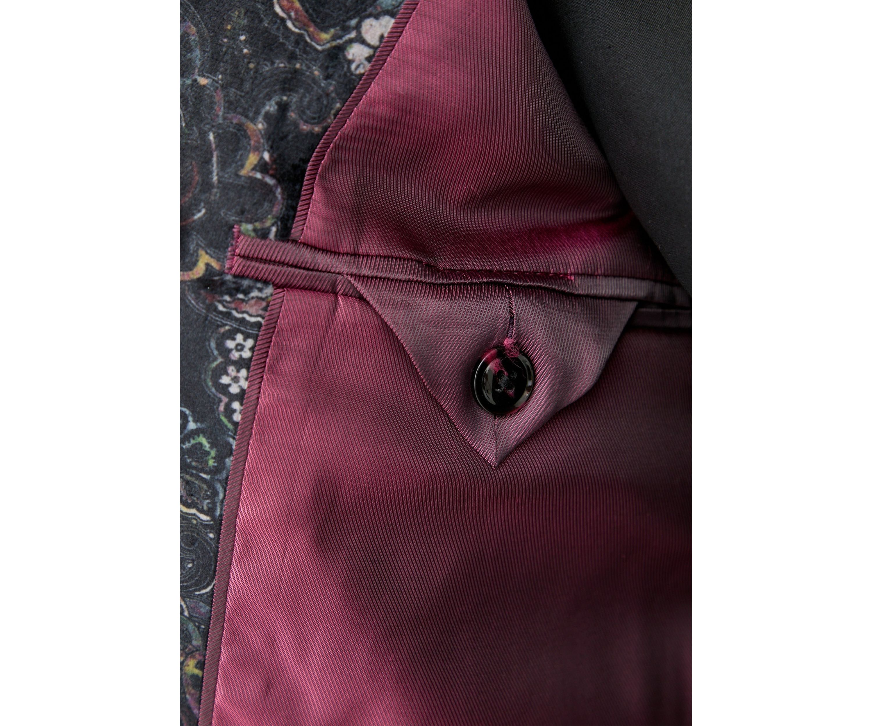 Mens Printed Paisley Velvet Sportcoat