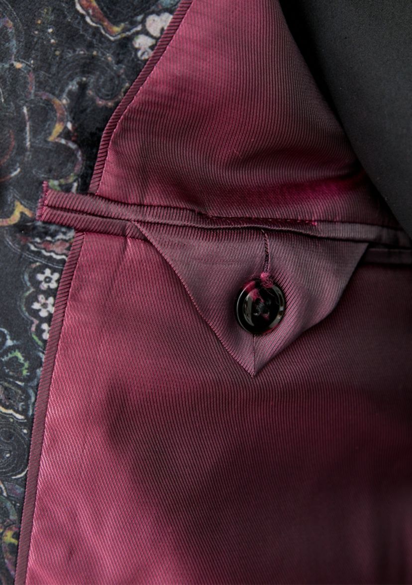 Mens Printed Paisley Velvet Sportcoat
