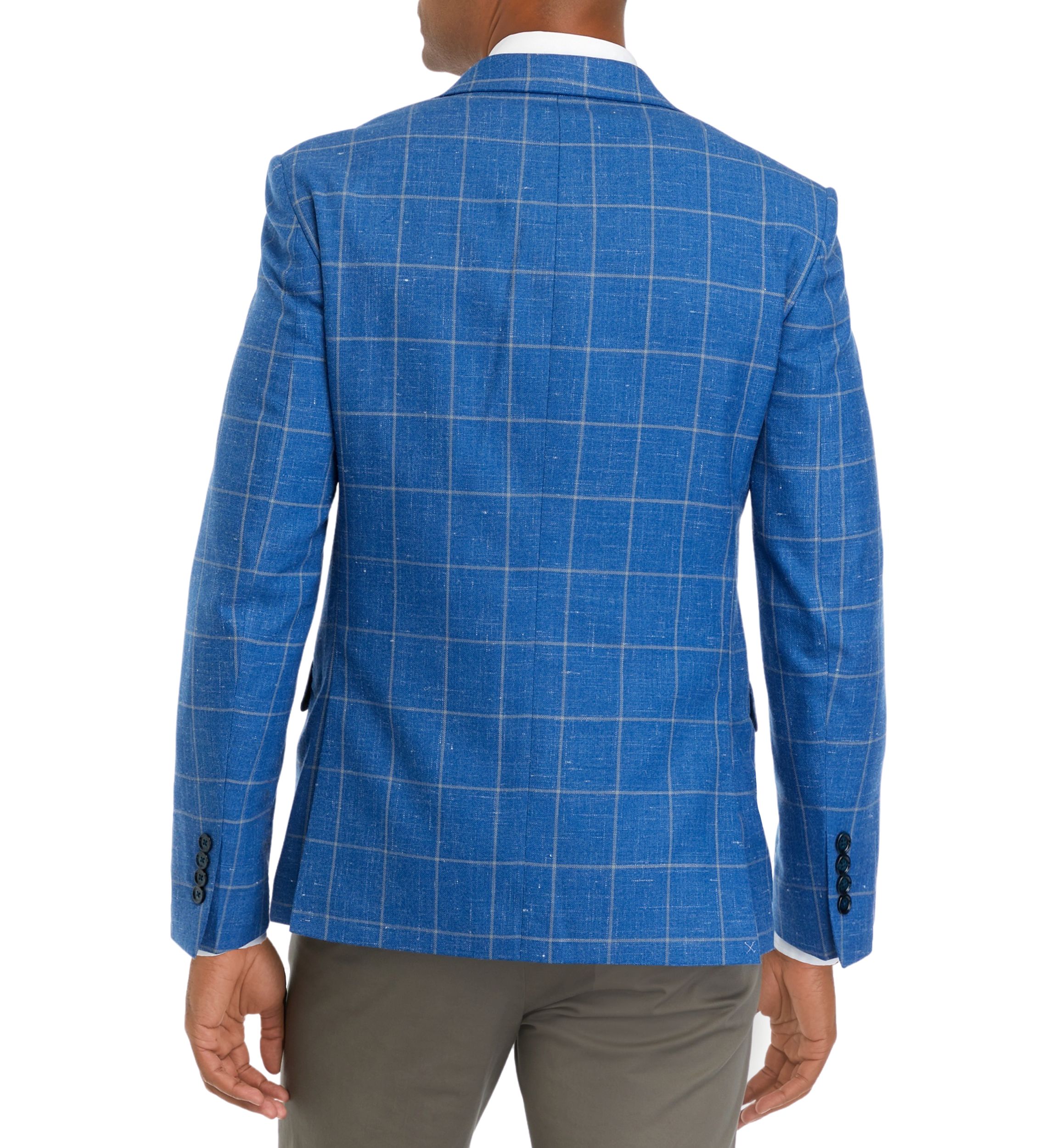 Bright Blue Windowpane Sport Coat
