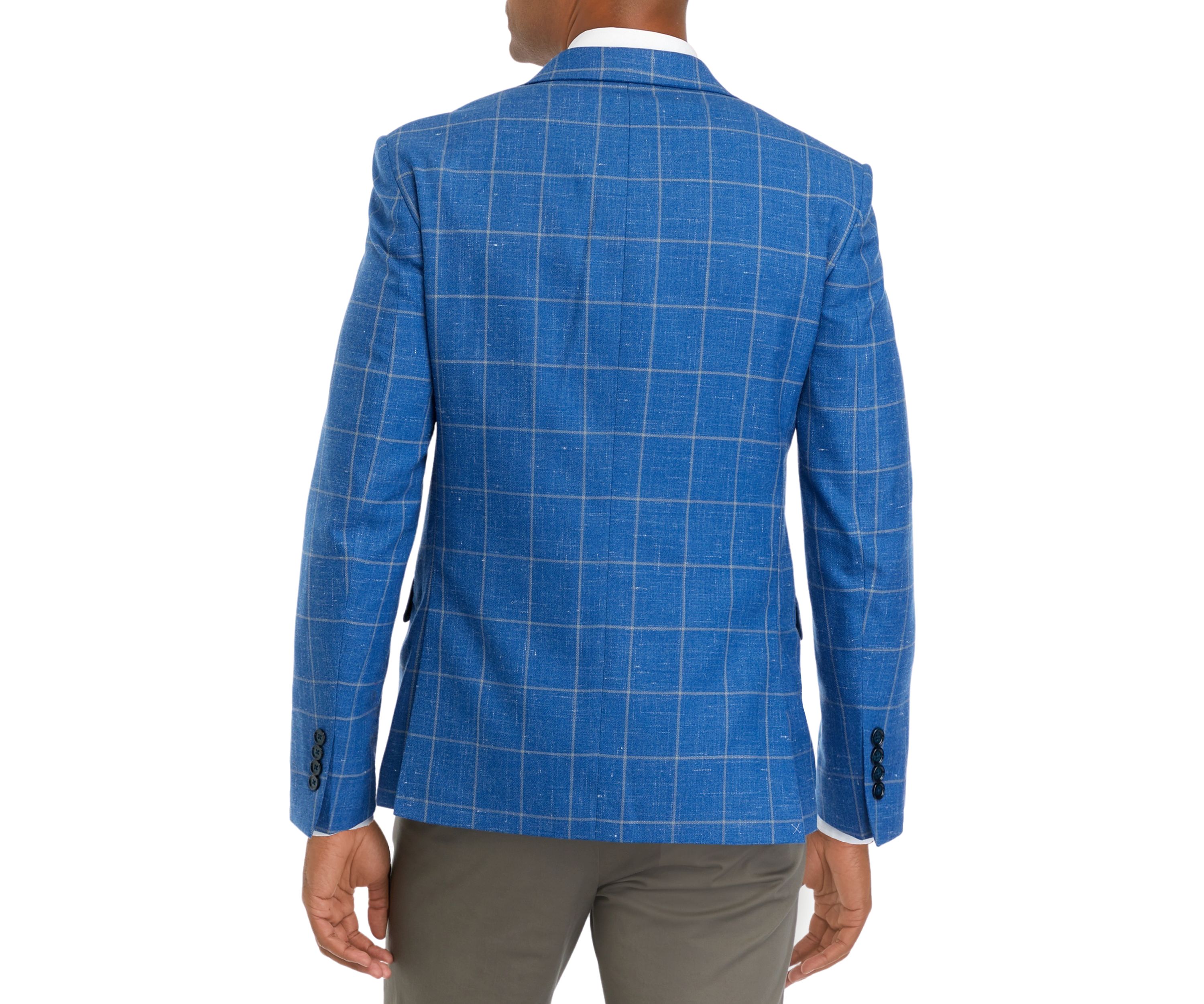 Bright Blue Windowpane Sport Coat