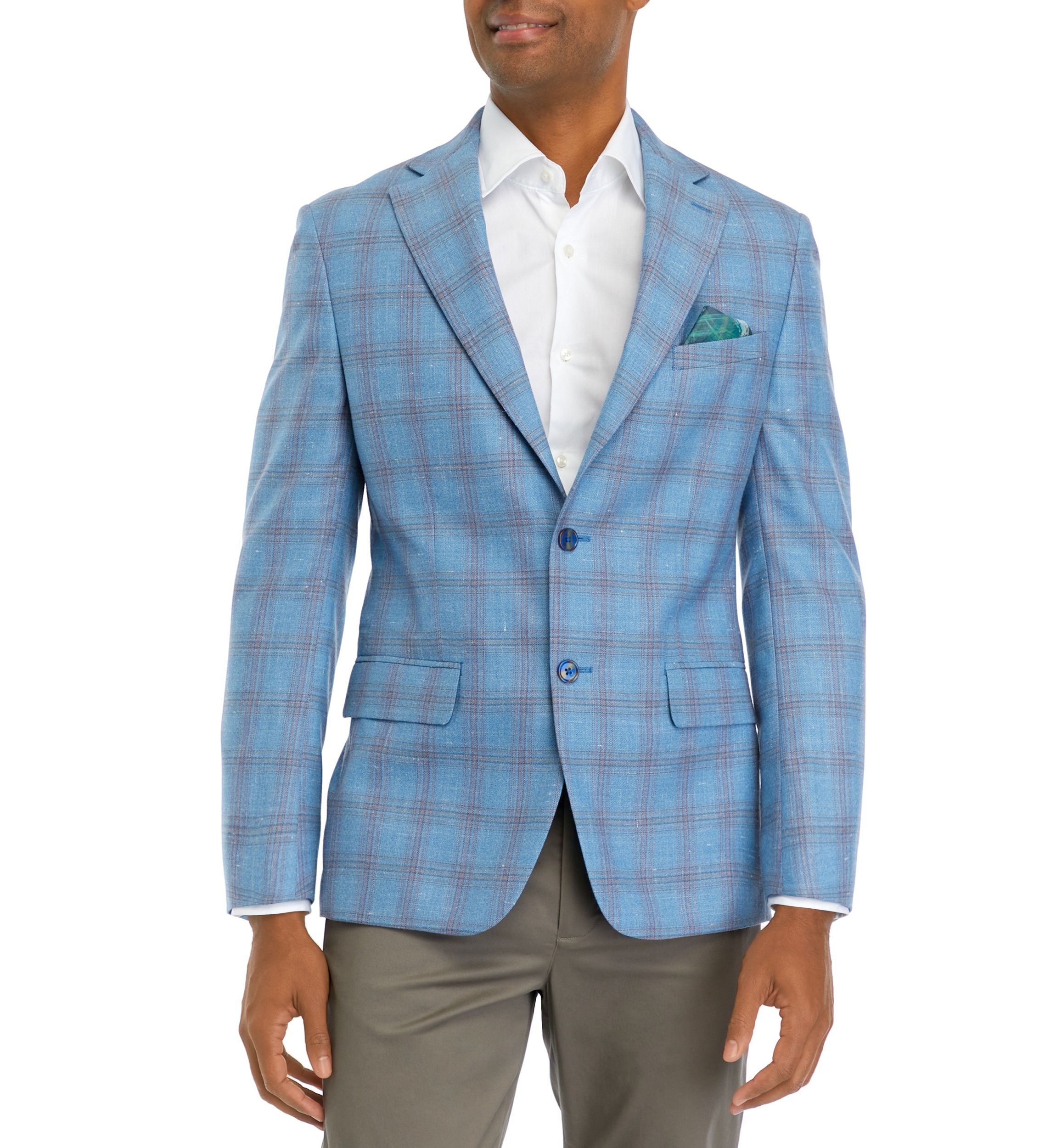 Blue Pink Plaid  Sportcoat
