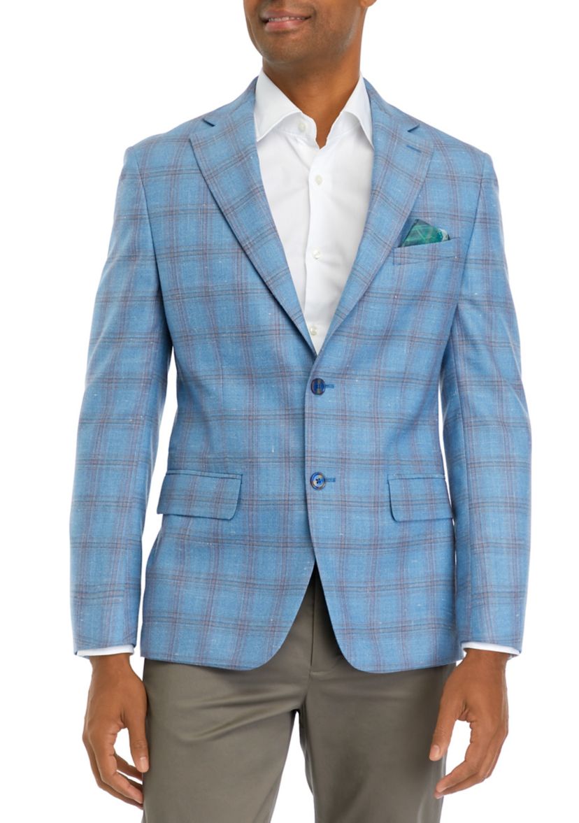 Blue Pink Plaid  Sportcoat