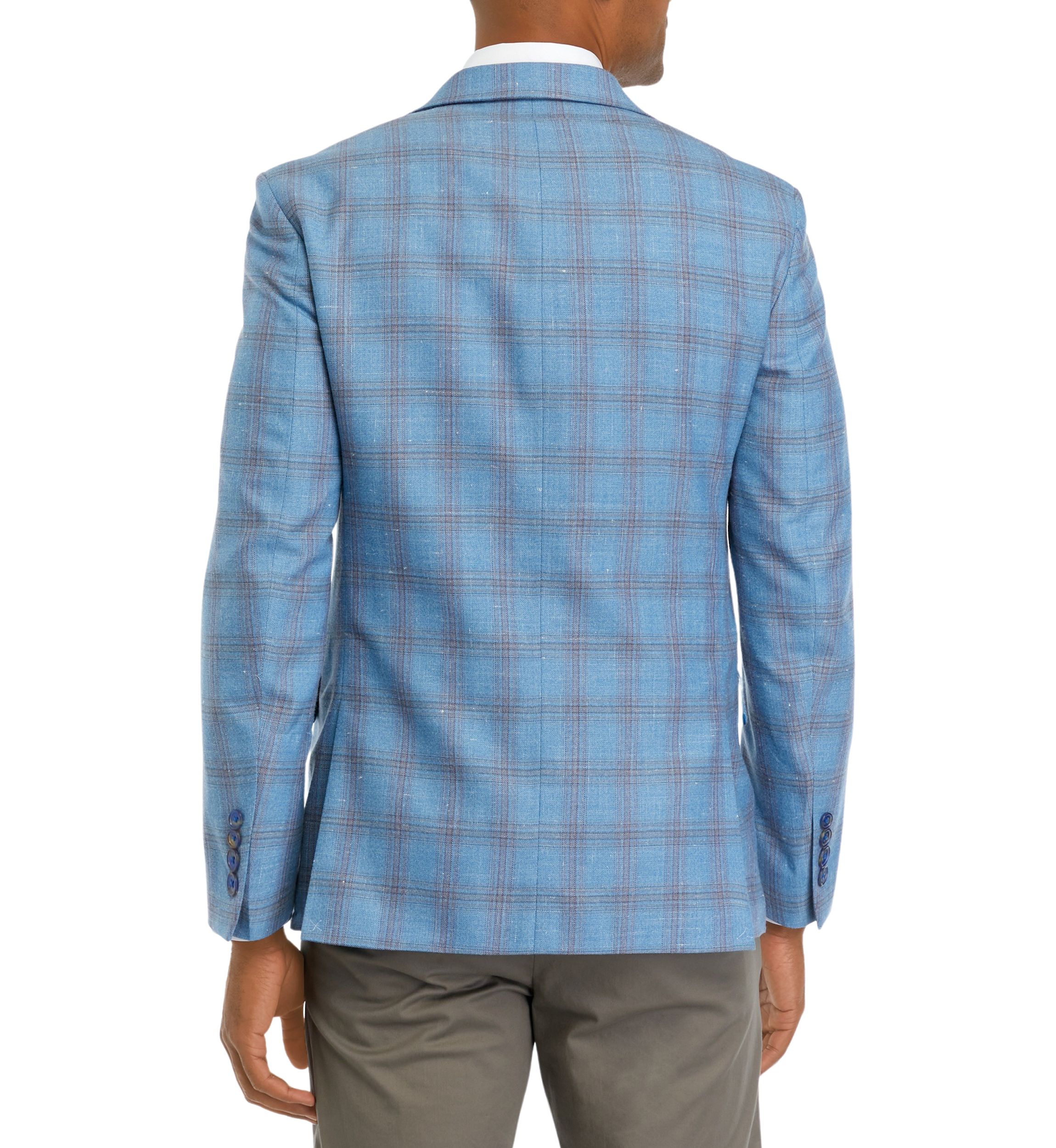 Blue Pink Plaid  Sportcoat
