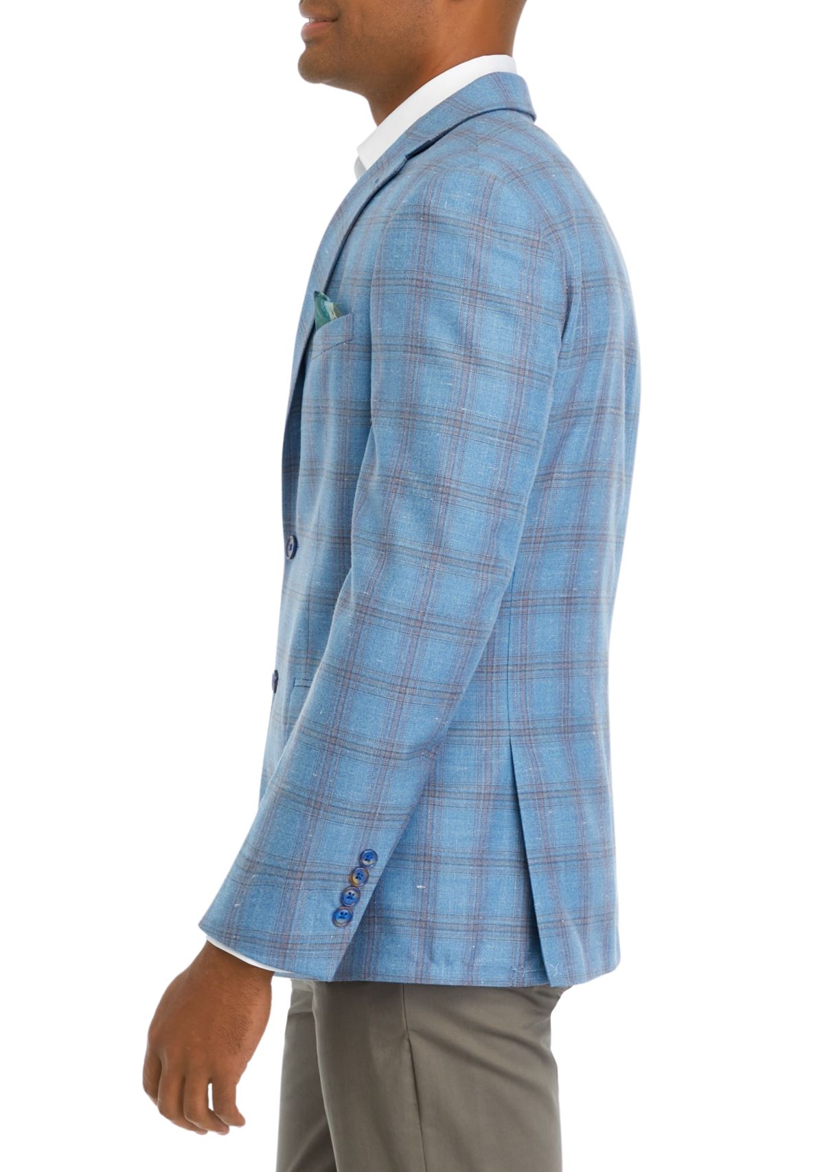 Blue Pink Plaid  Sportcoat