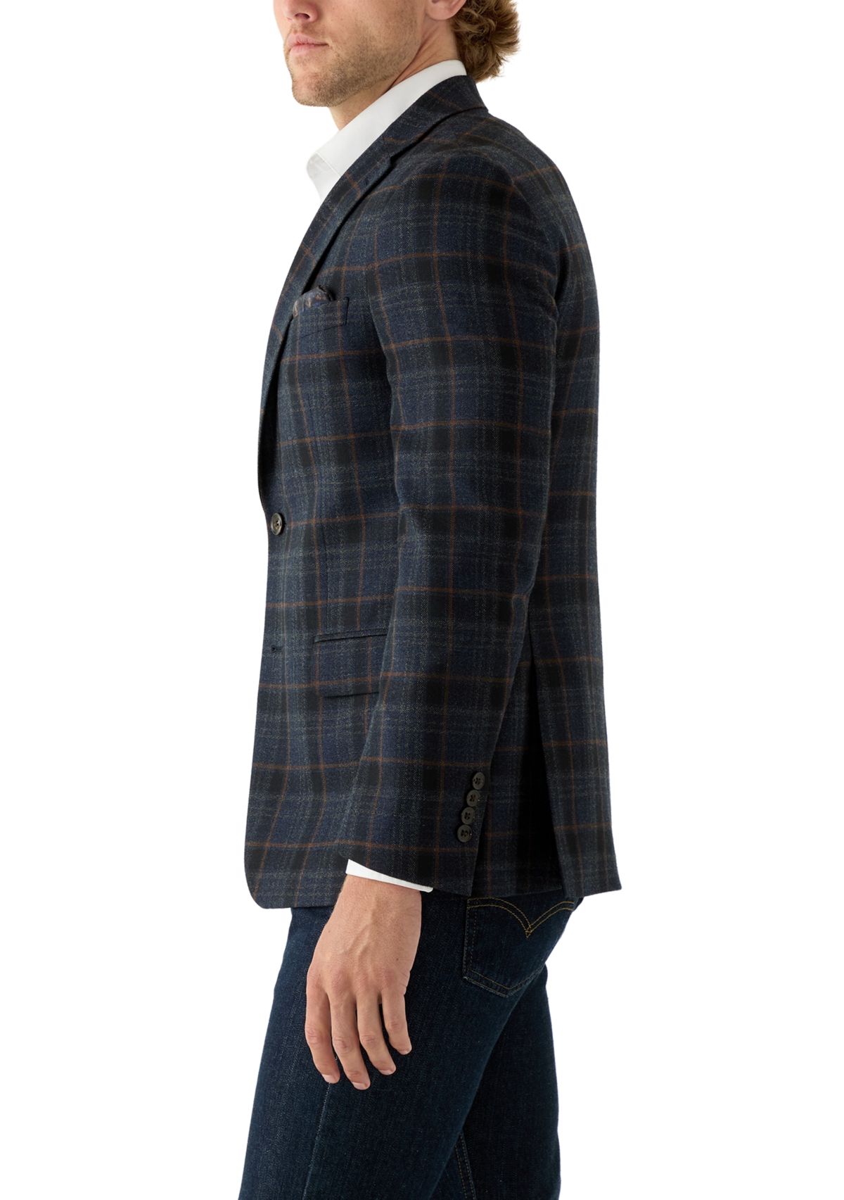 Single Breasted Button-Front Sport Coat
