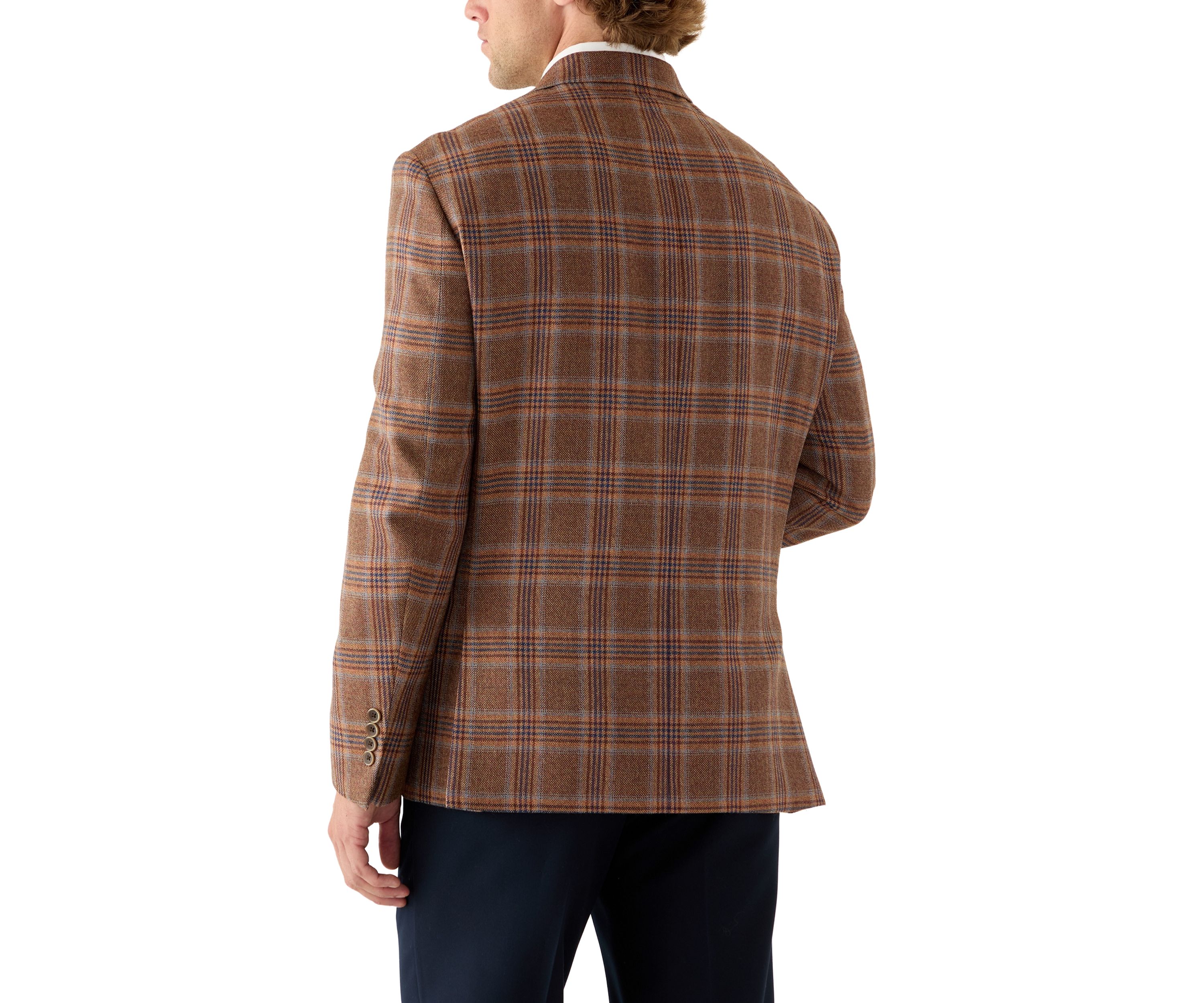 Single Breasted Plaid Sport Coat