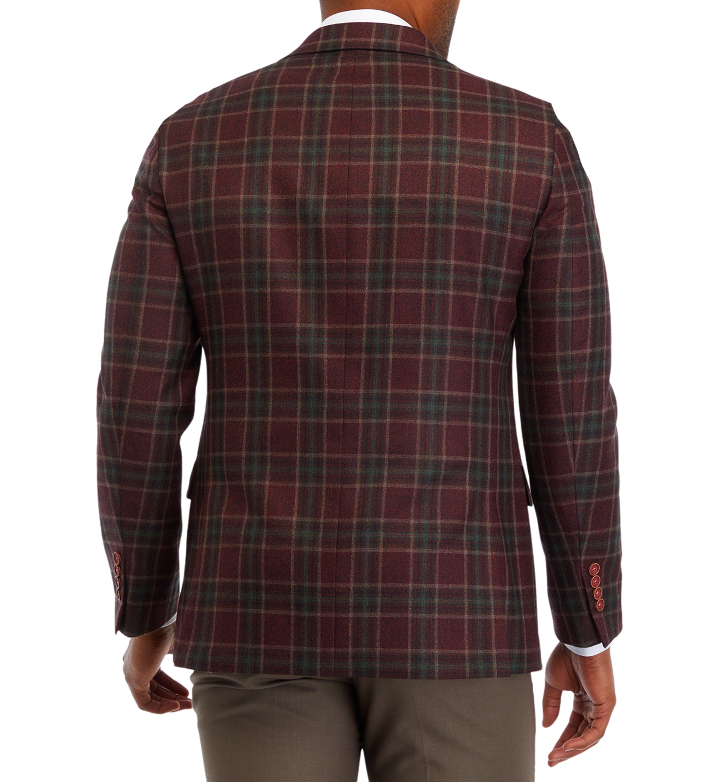 Mens Plaid Printed Sportcoat