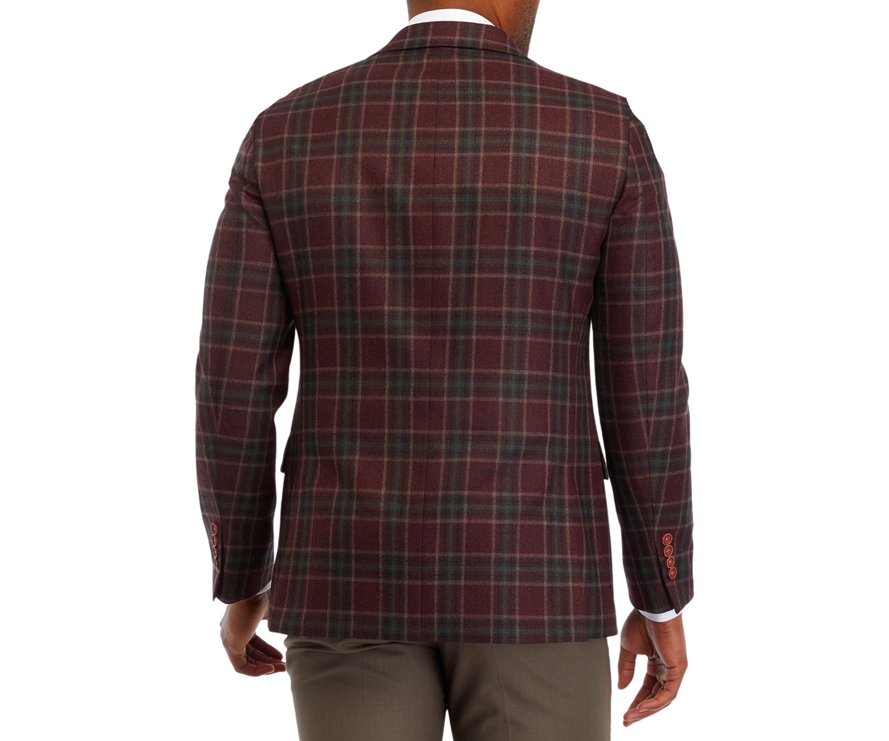 Mens Plaid Printed Sportcoat
