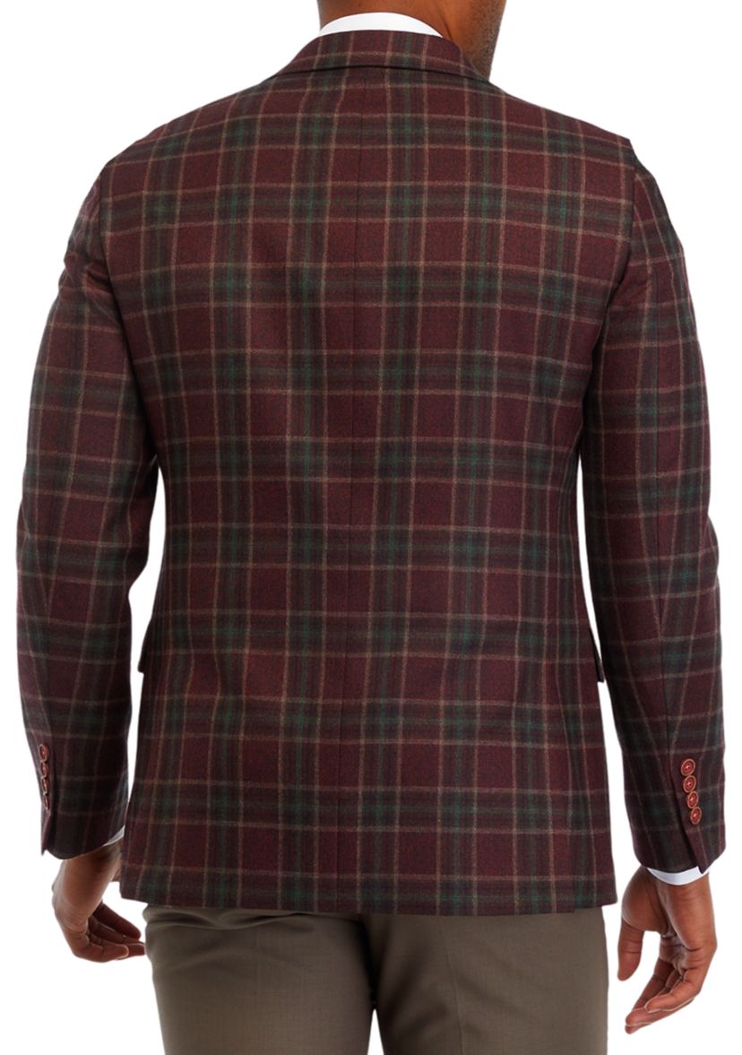Mens Plaid Printed Sportcoat