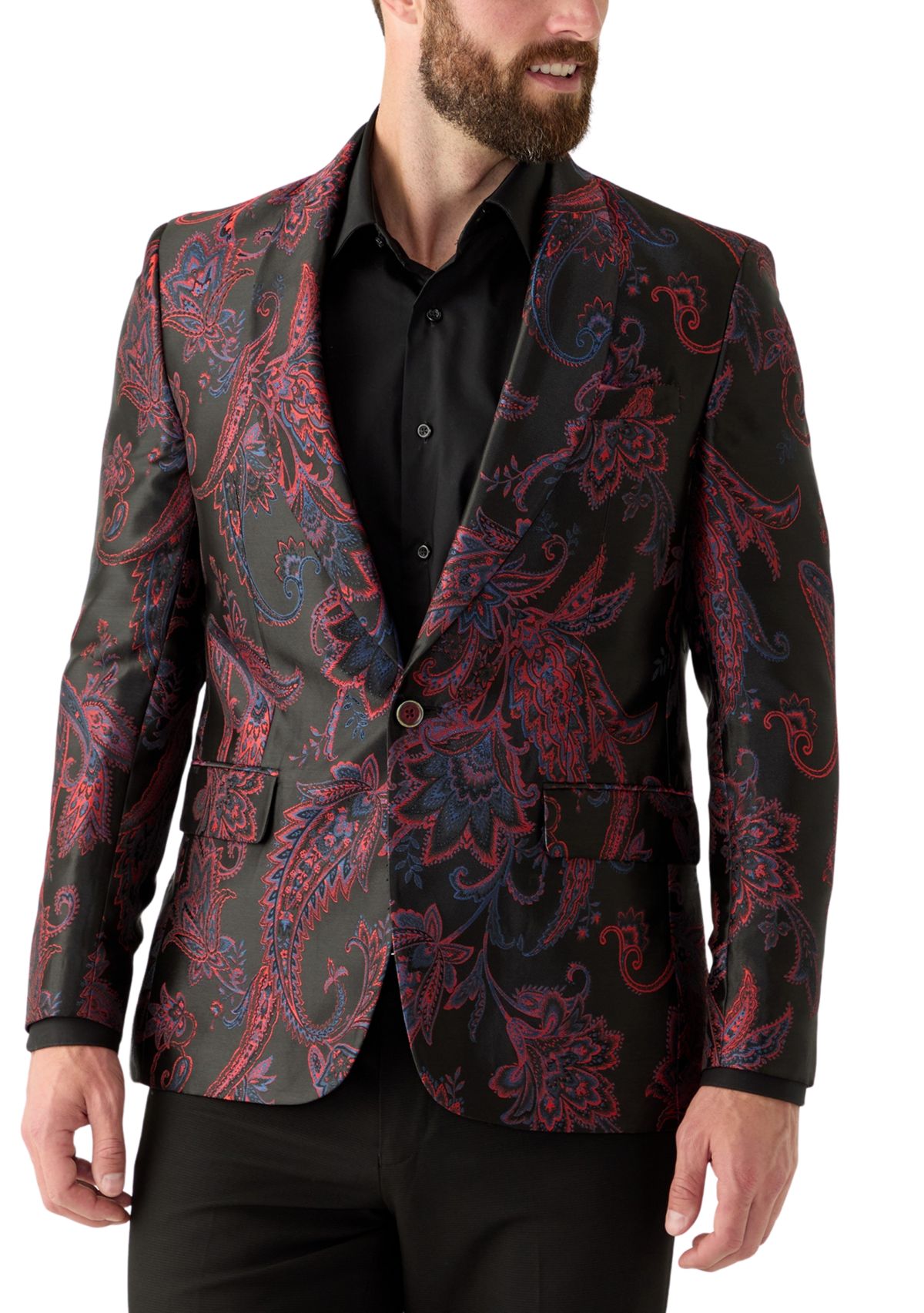 Mens Single Breasted One Button Sport Coat 