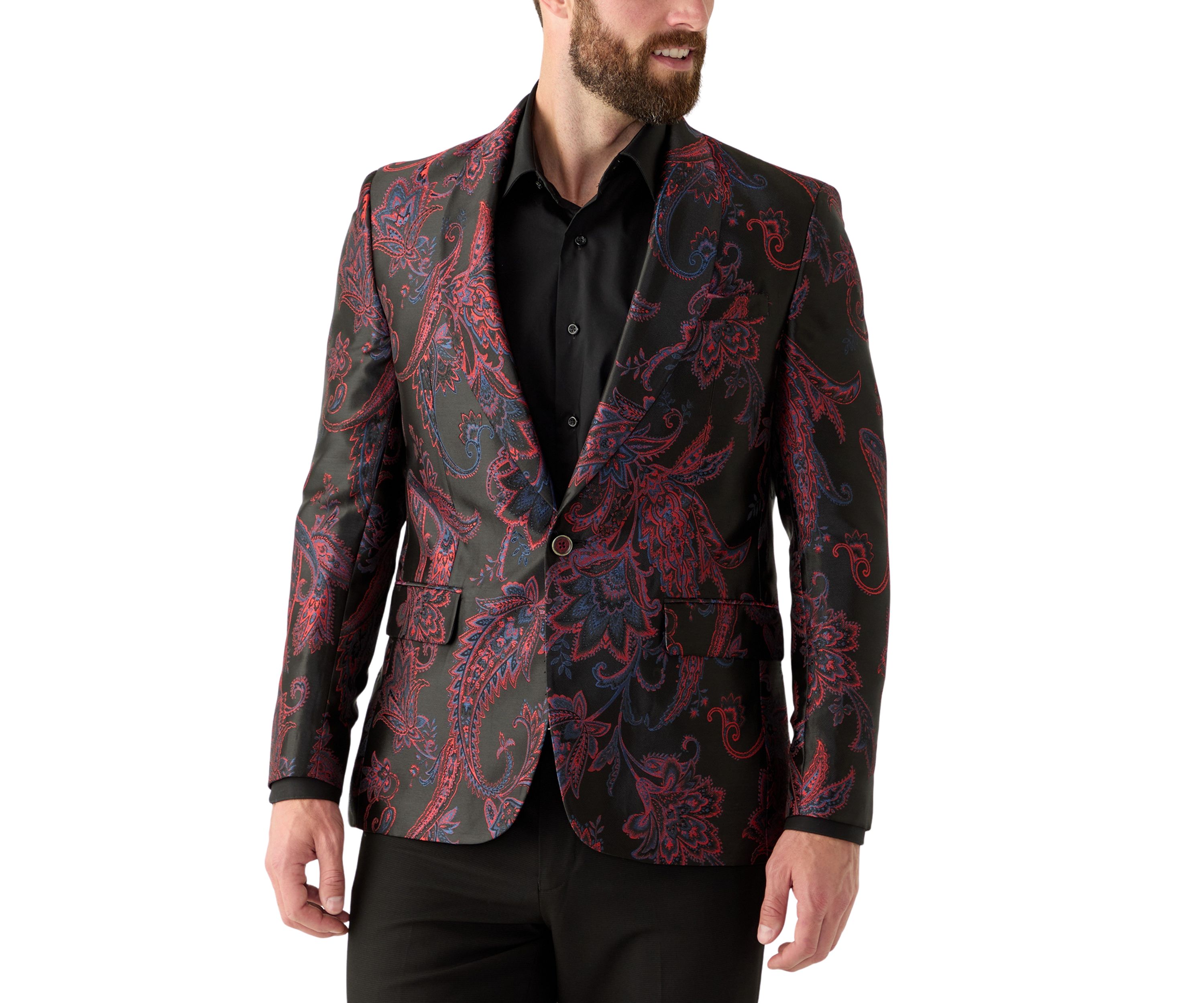 Mens Single Breasted One Button Sport Coat 
