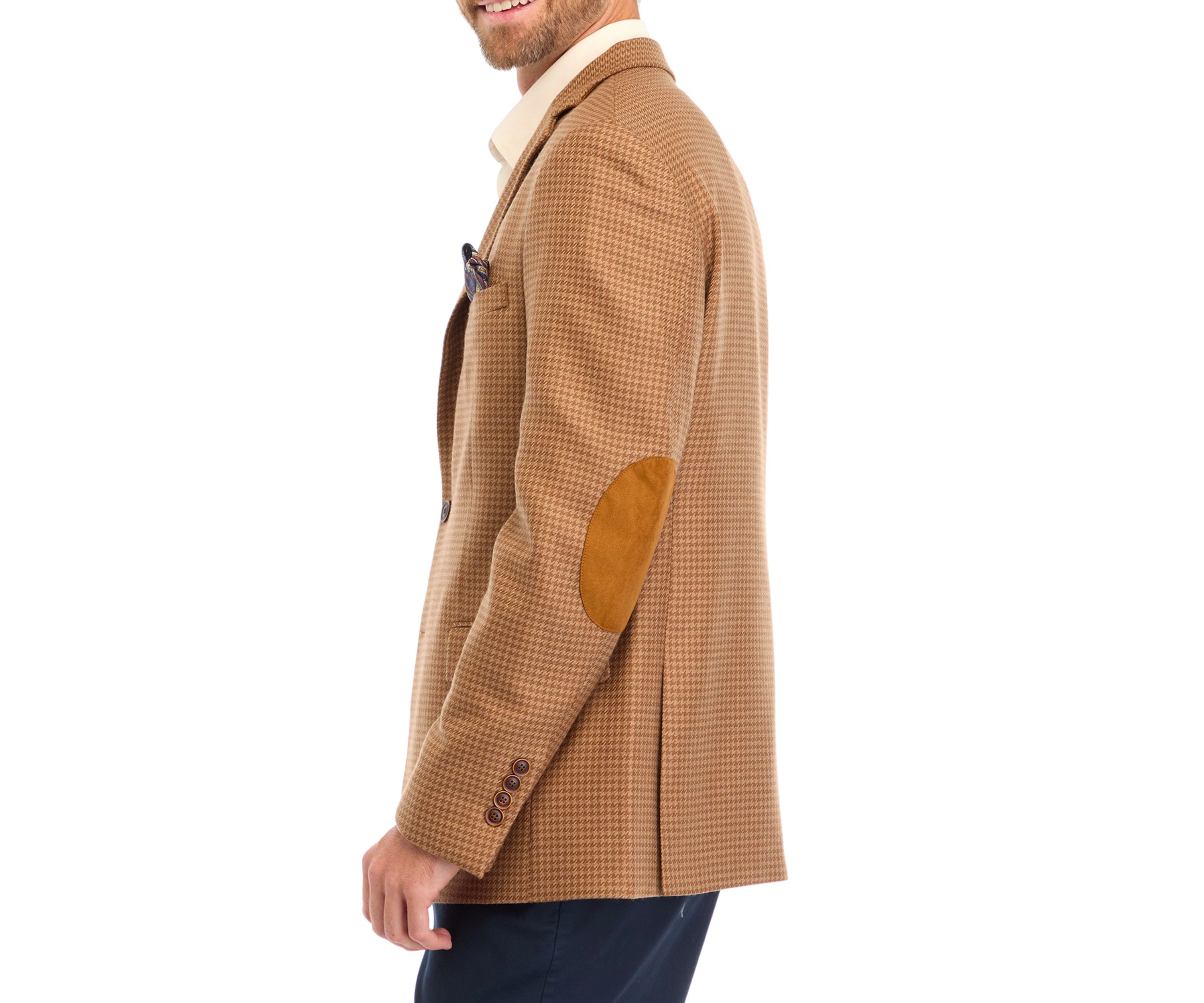 Single Breasted Houndstooth Sport Coat