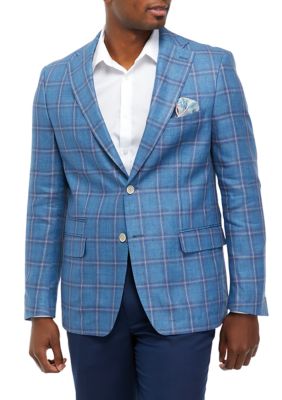 Tallia Orange Plaid Sport Coat belk