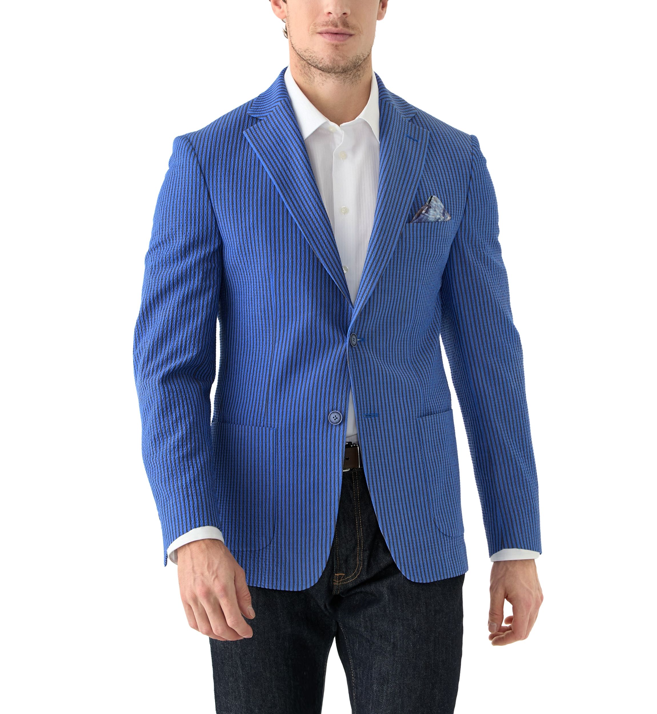 Single Breasted 2-Button Front Sport Coat 